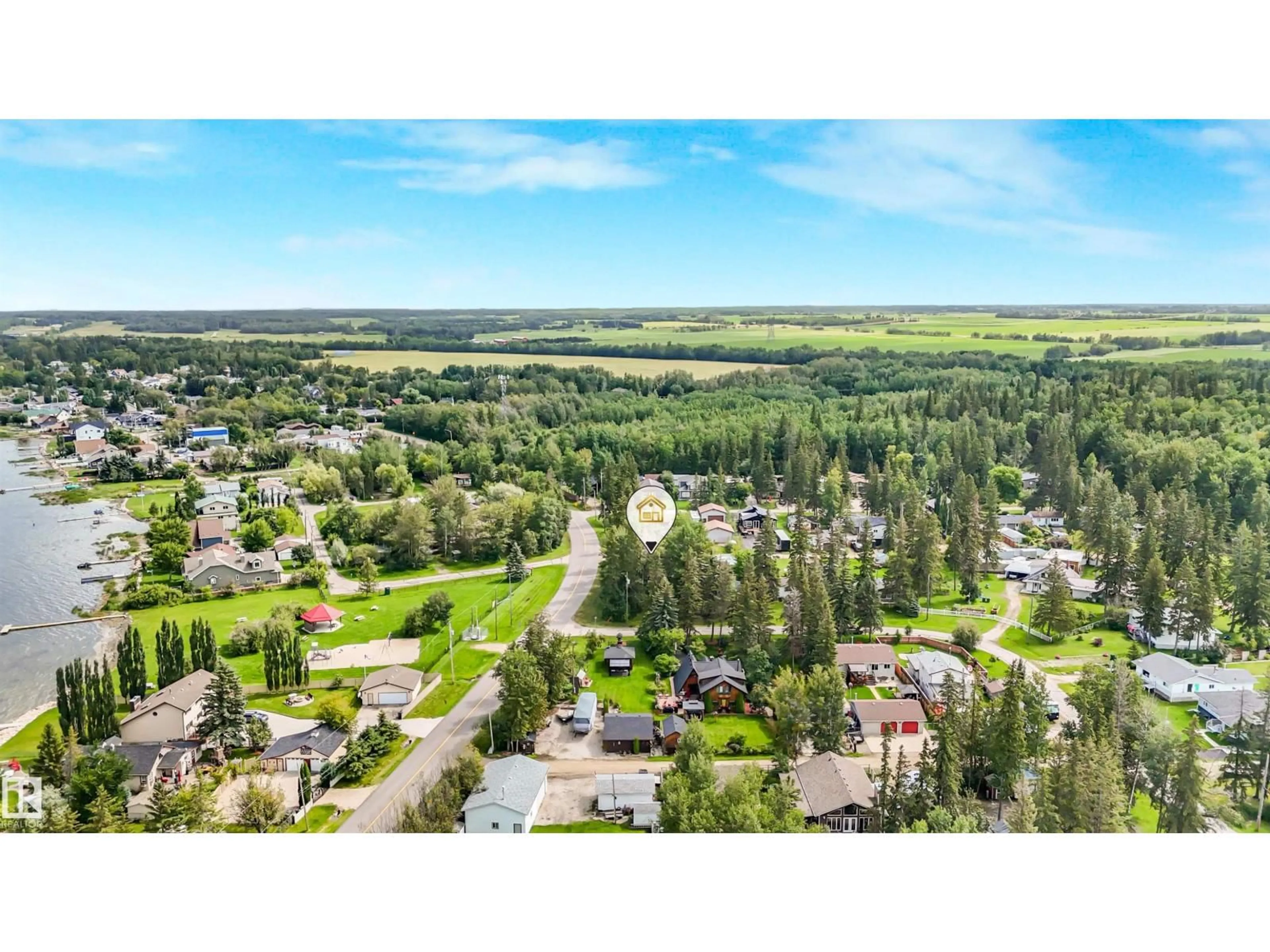 A pic from outside/outdoor area/front of a property/back of a property/a pic from drone, mountain view for 5001 CRESTVIEW DR, Rural Lac Ste. Anne County Alberta T0A0E0