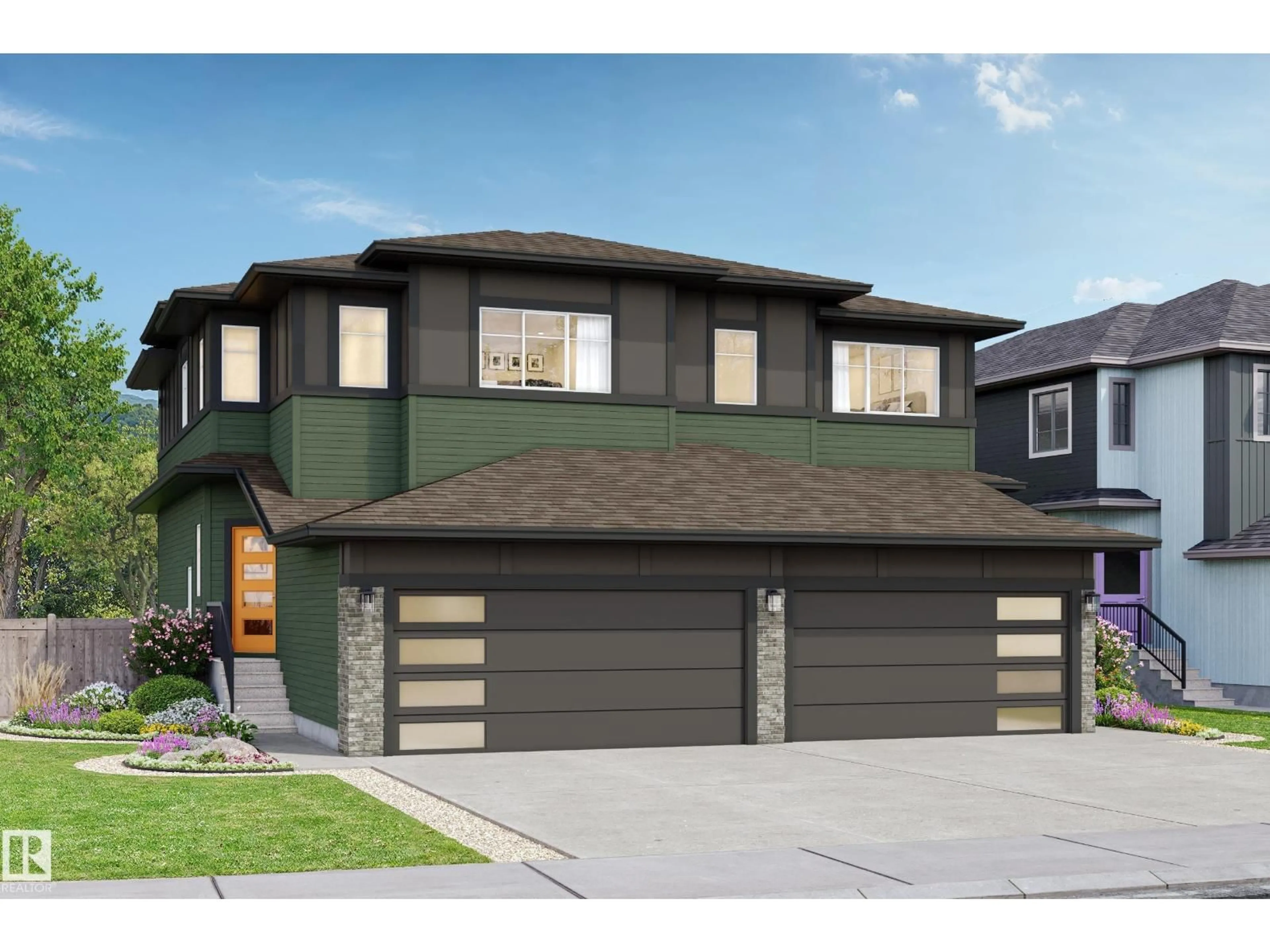 Home with vinyl exterior material, street for 57 CHEVAL CL, Sherwood Park Alberta T8H2Z3