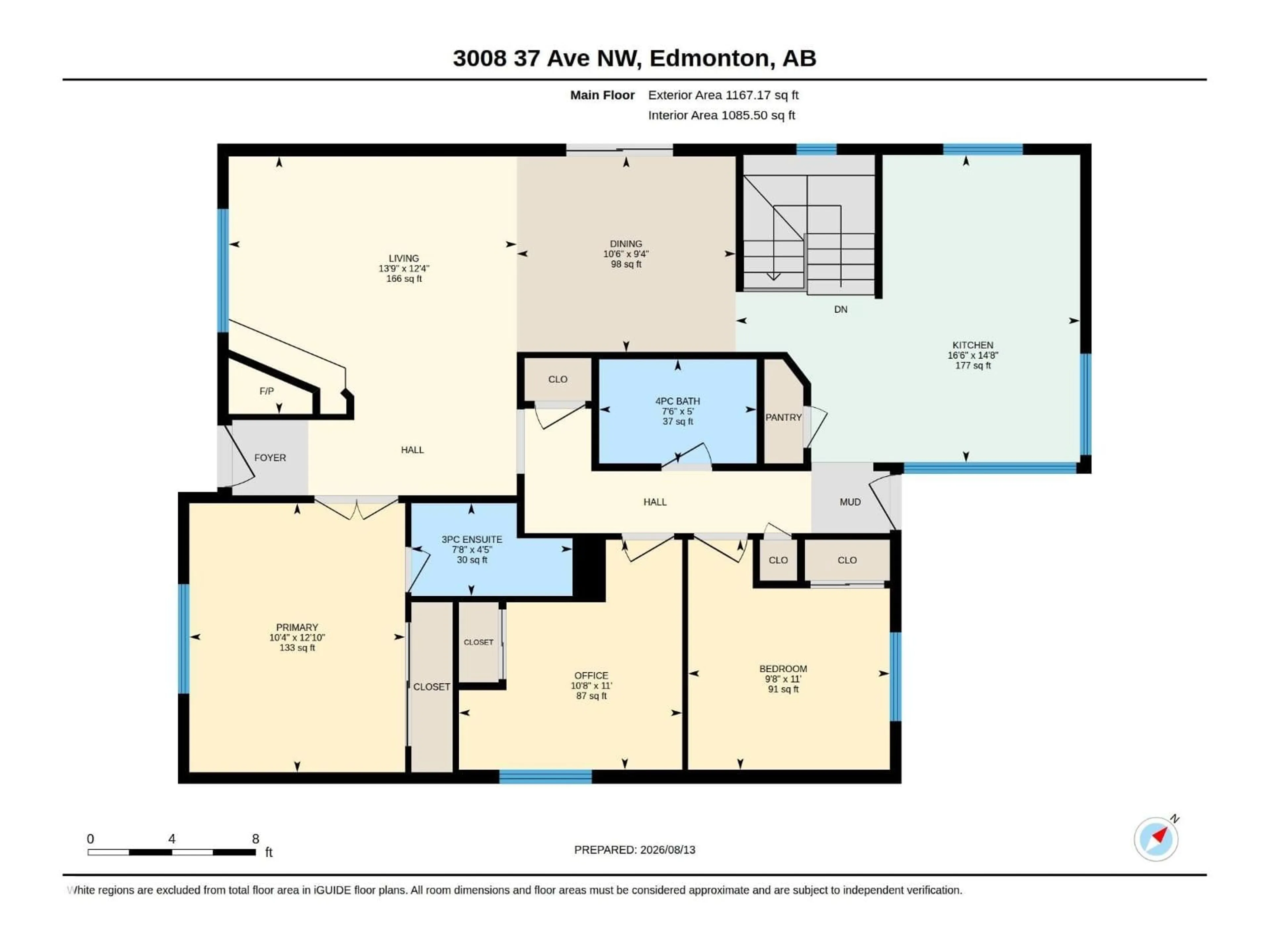 Floor plan for 6008 37 AV, Edmonton Alberta T6L1H2