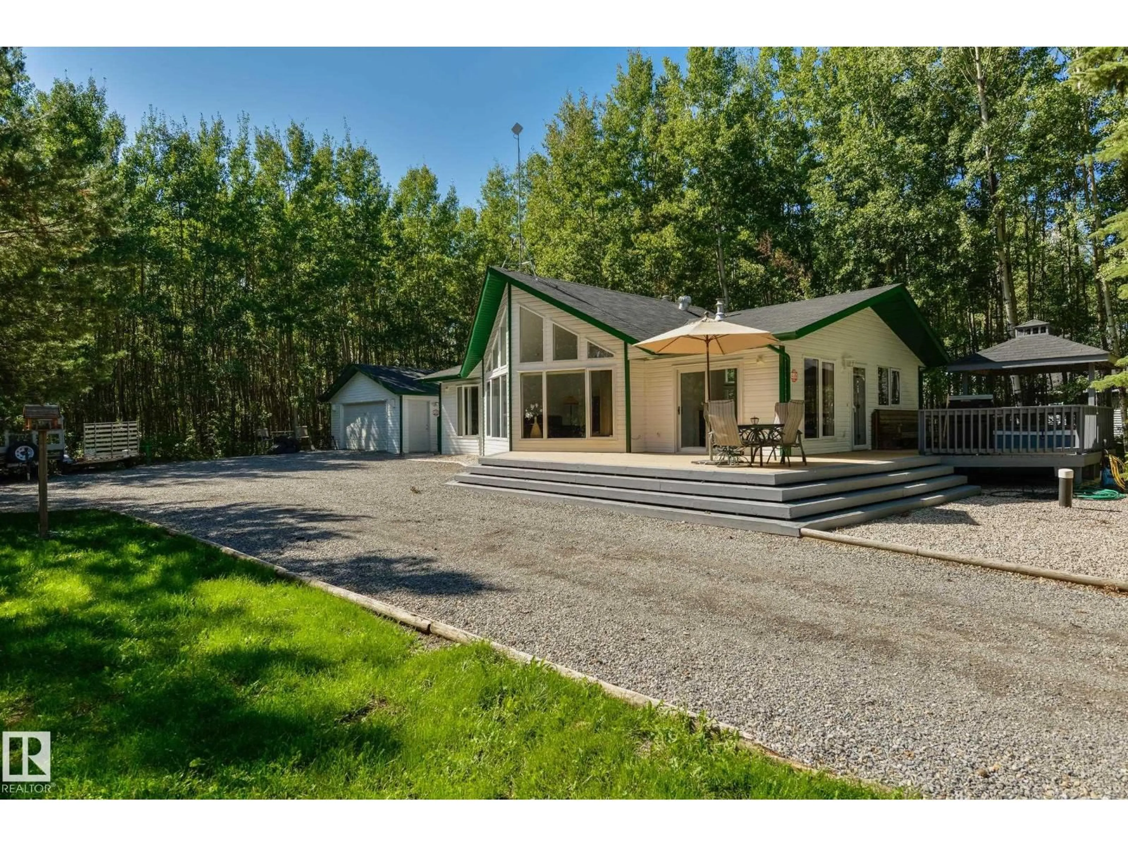 A pic from outside/outdoor area/front of a property/back of a property/a pic from drone, unknown for 31 - 20 53123 HWY, Rural Parkland County Alberta T0E2B0