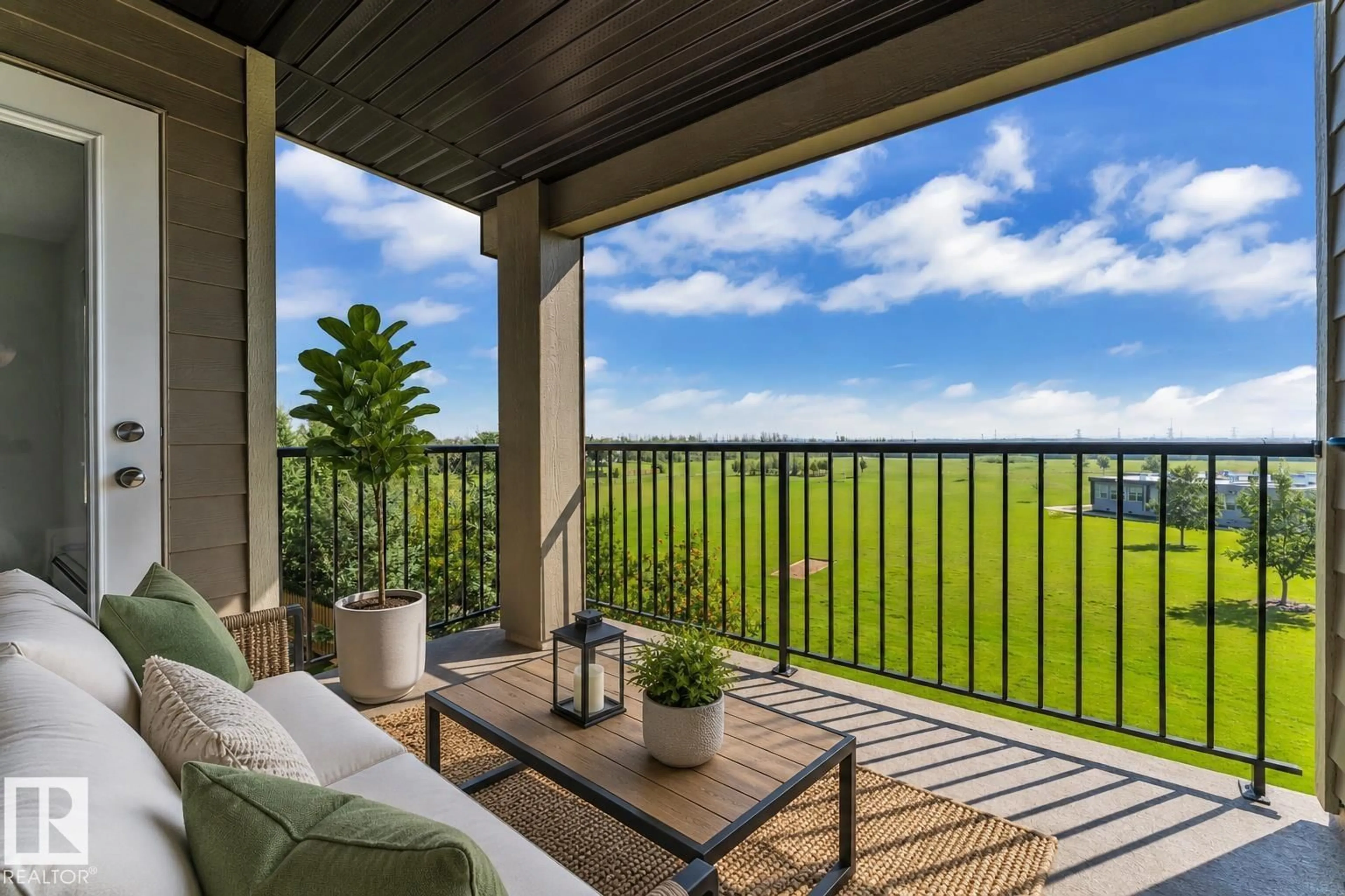 Patio, water/lake/river/ocean view for #323 - 274 MCCONACHIE DR, Edmonton Alberta T5Y3N4
