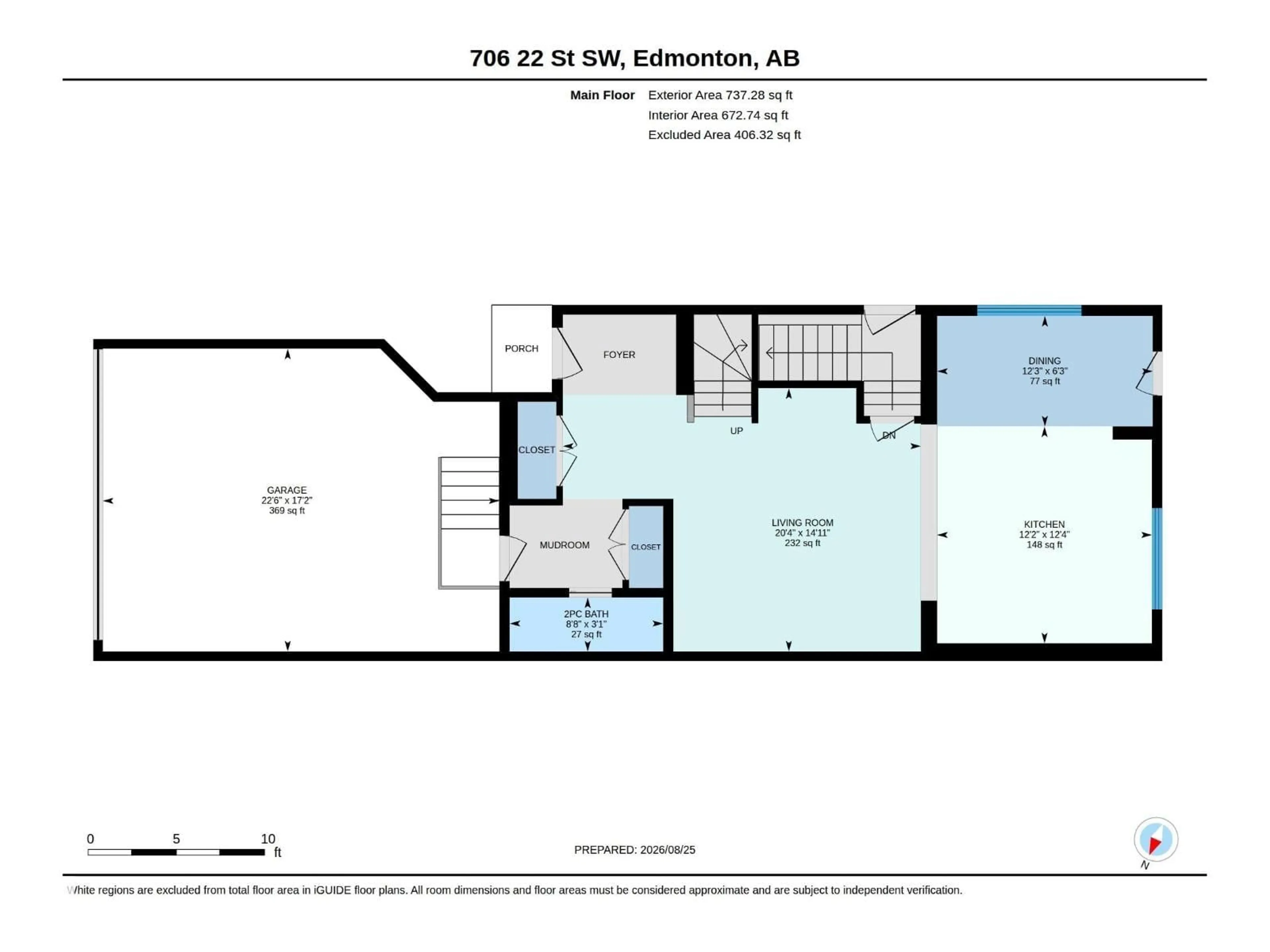 Floor plan for 706 22 ST, Edmonton Alberta T6X3L4