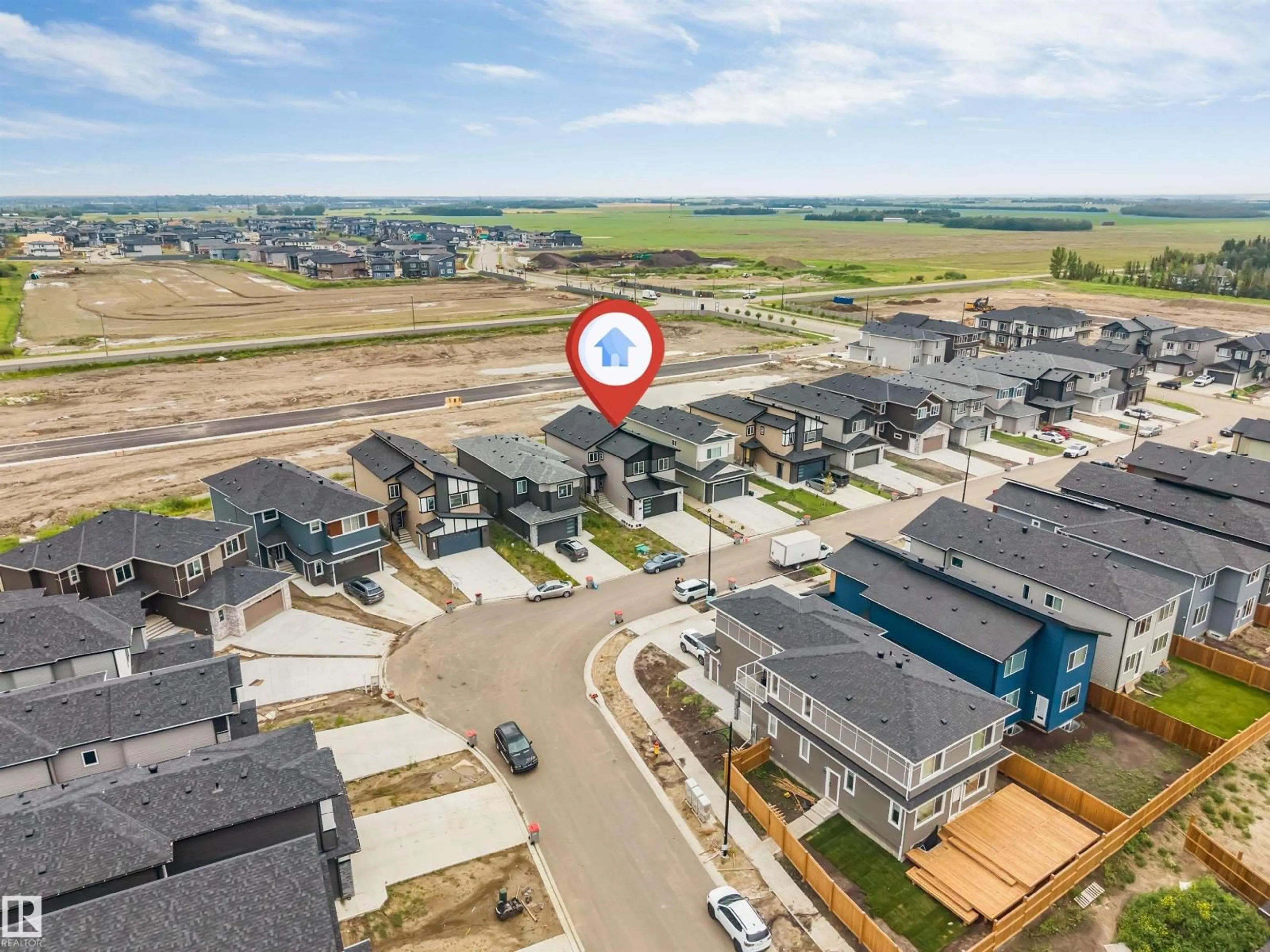A pic from outside/outdoor area/front of a property/back of a property/a pic from drone, street for NE - 6227 19 ST, Rural Leduc County Alberta T4X3C8