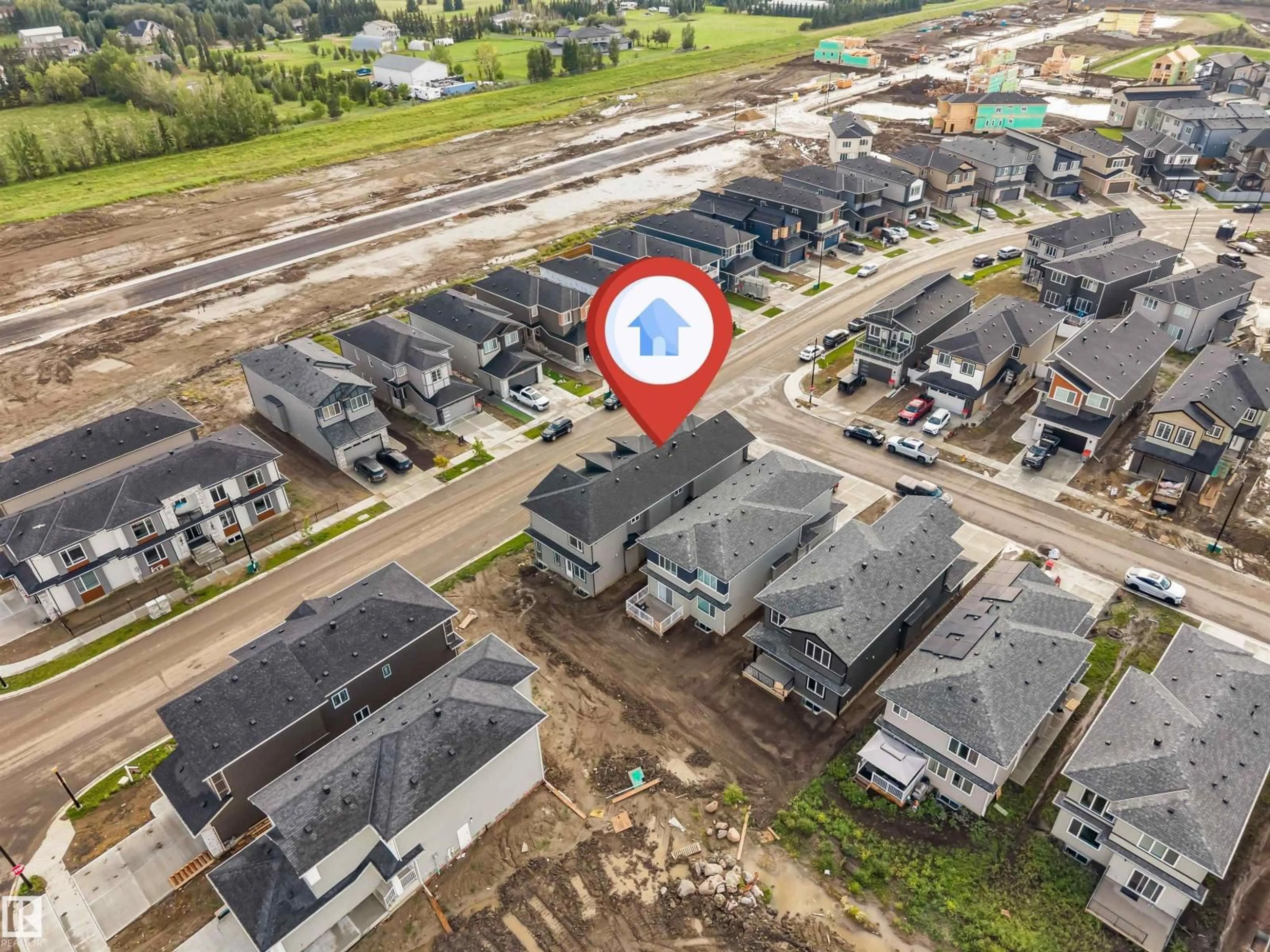 A pic from outside/outdoor area/front of a property/back of a property/a pic from drone, street for 6281 19 ST, Rural Leduc County Alberta T4X3C9