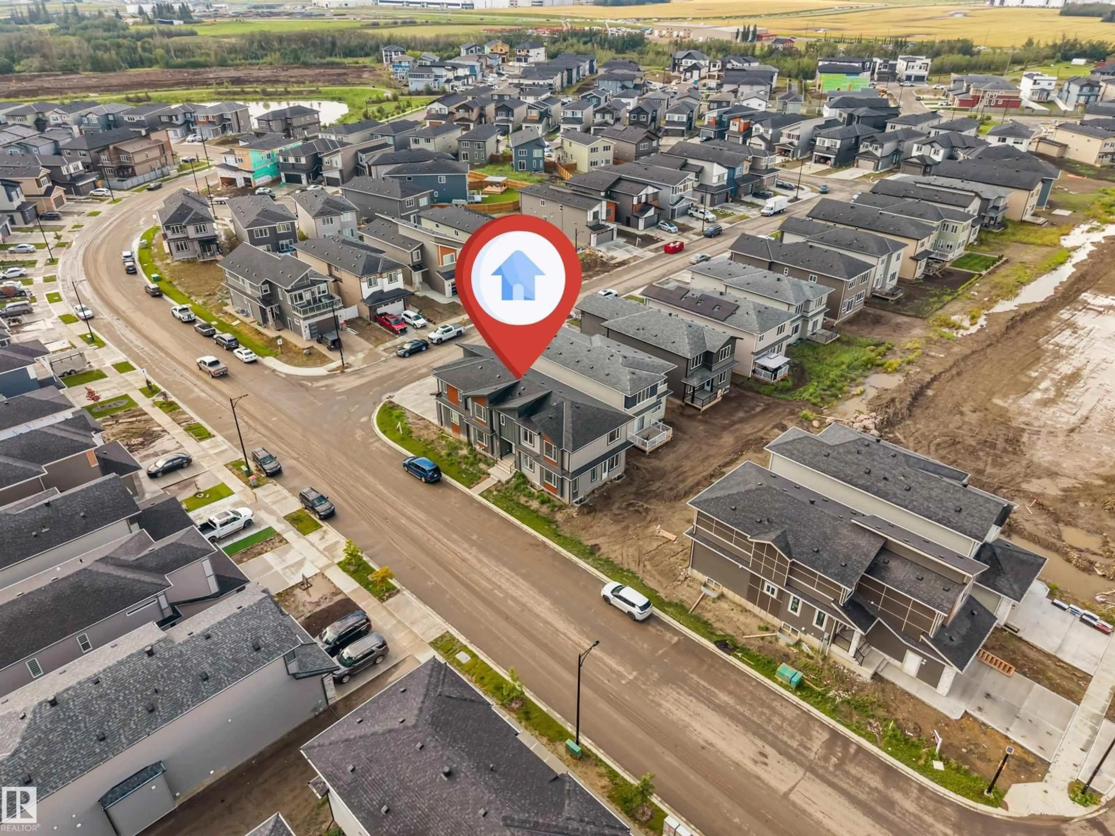 A pic from outside/outdoor area/front of a property/back of a property/a pic from drone, street for 6281 19 ST, Rural Leduc County Alberta T4X3C9