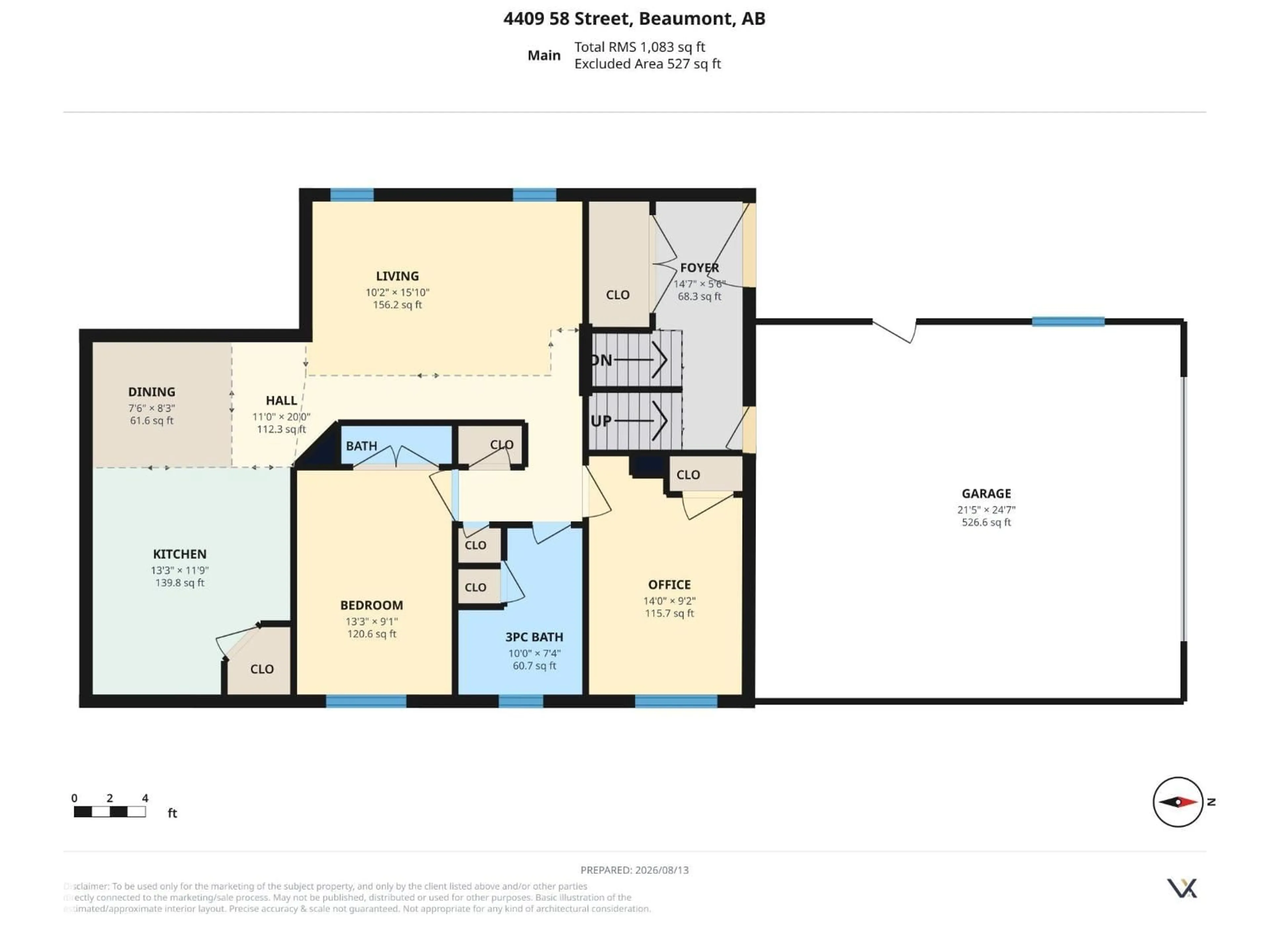 Floor plan for 4409 58 ST, Beaumont Alberta T4X1R7