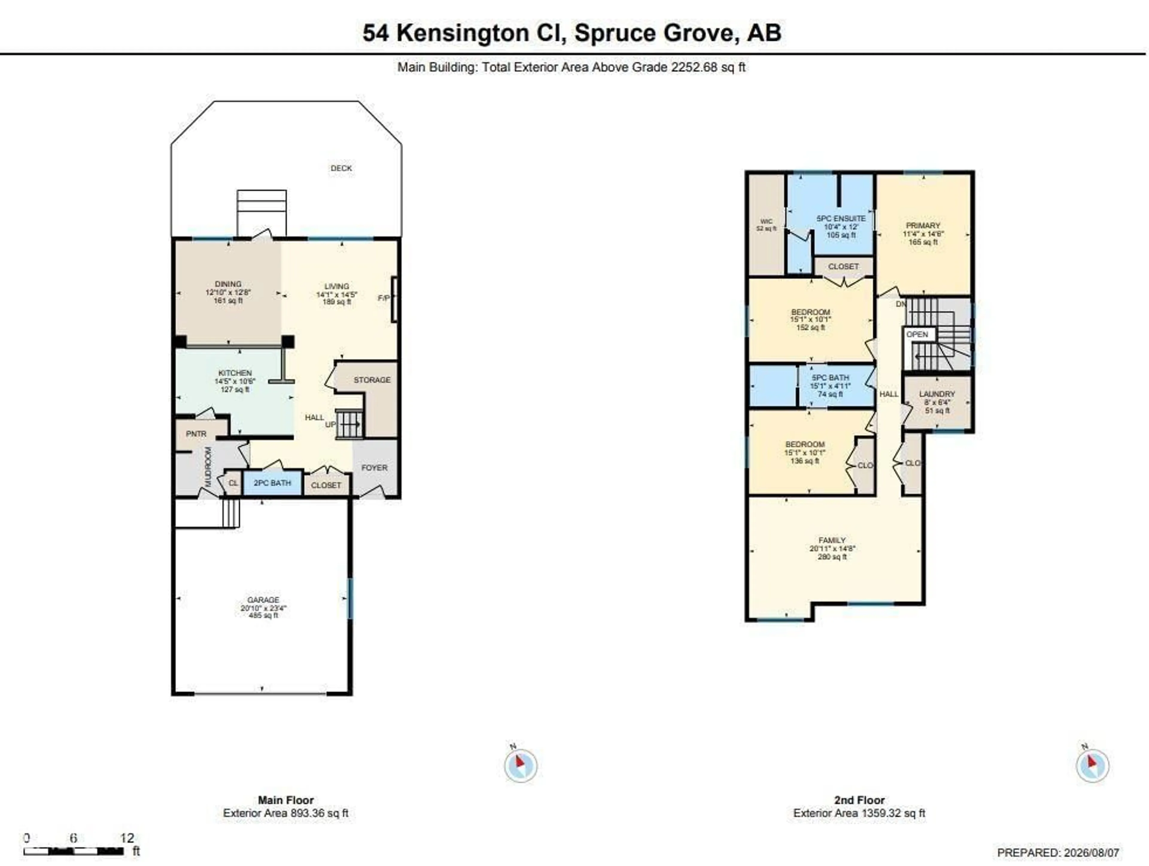 Floor plan for 54 KENSINGTON CL, Spruce Grove Alberta T7X0S9