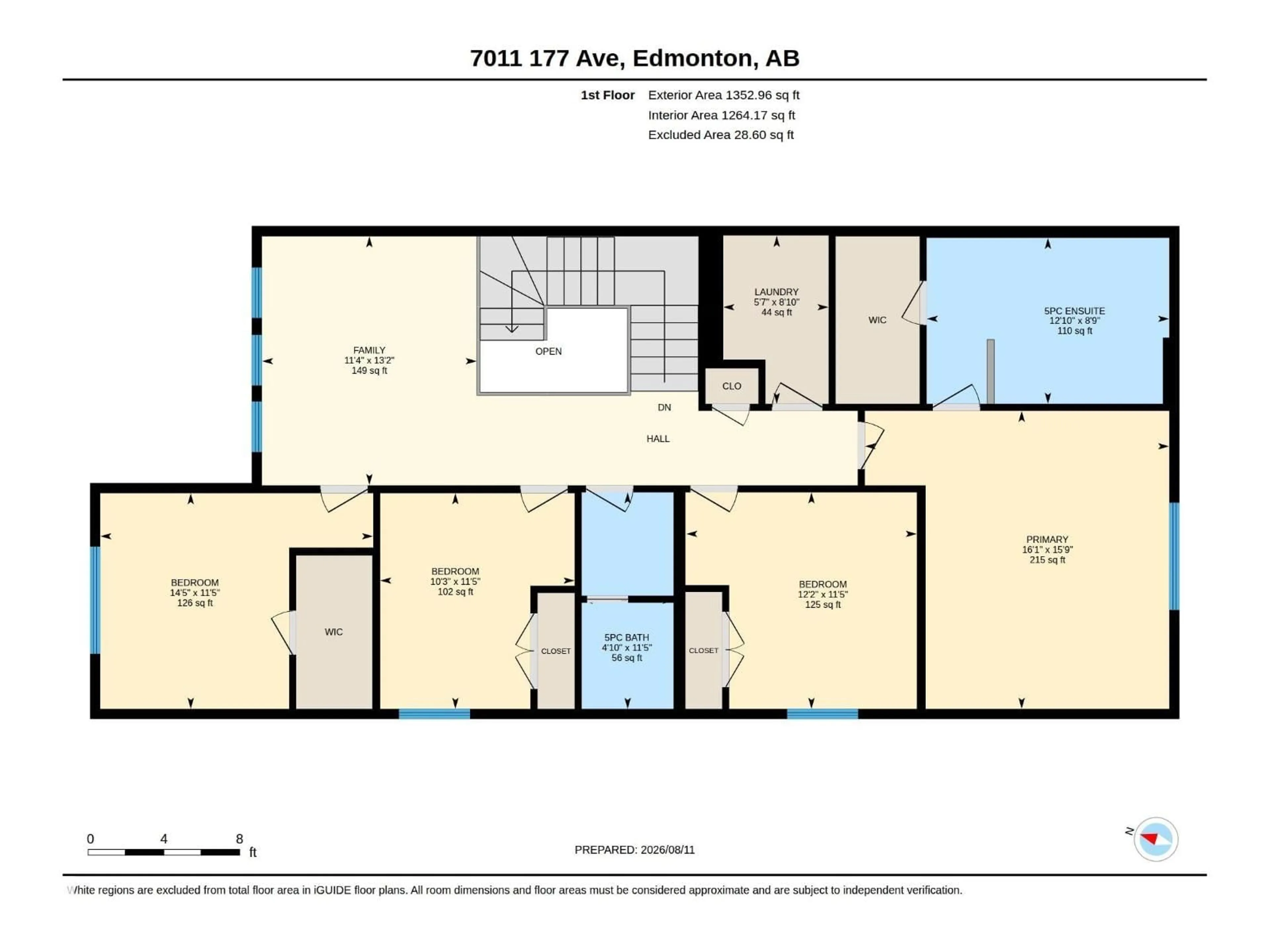 Floor plan for 7011 177 AV, Edmonton Alberta T5Z0W8