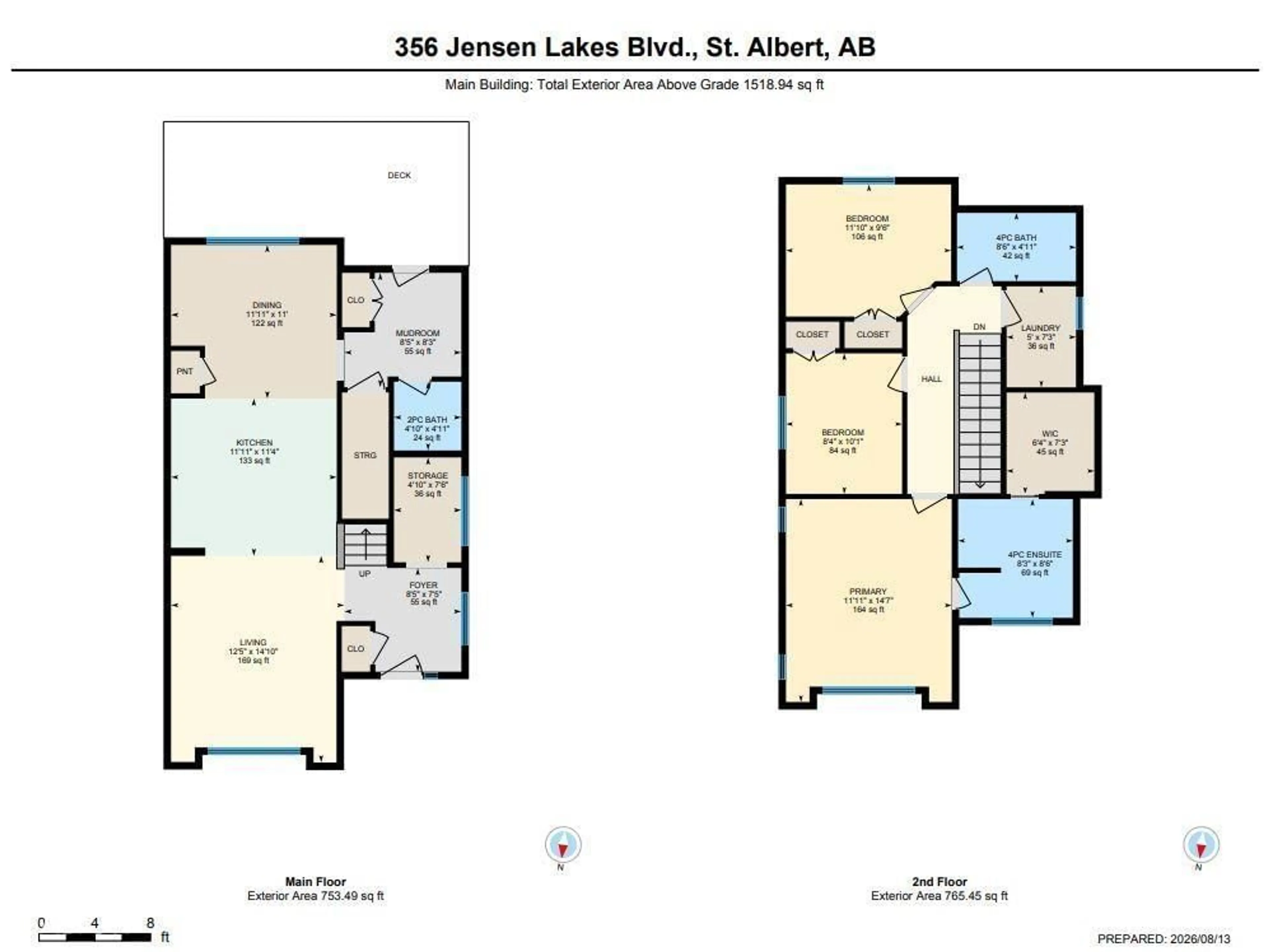 Floor plan for 356 JENSEN LAKES BV, St. Albert Alberta T8N7H5