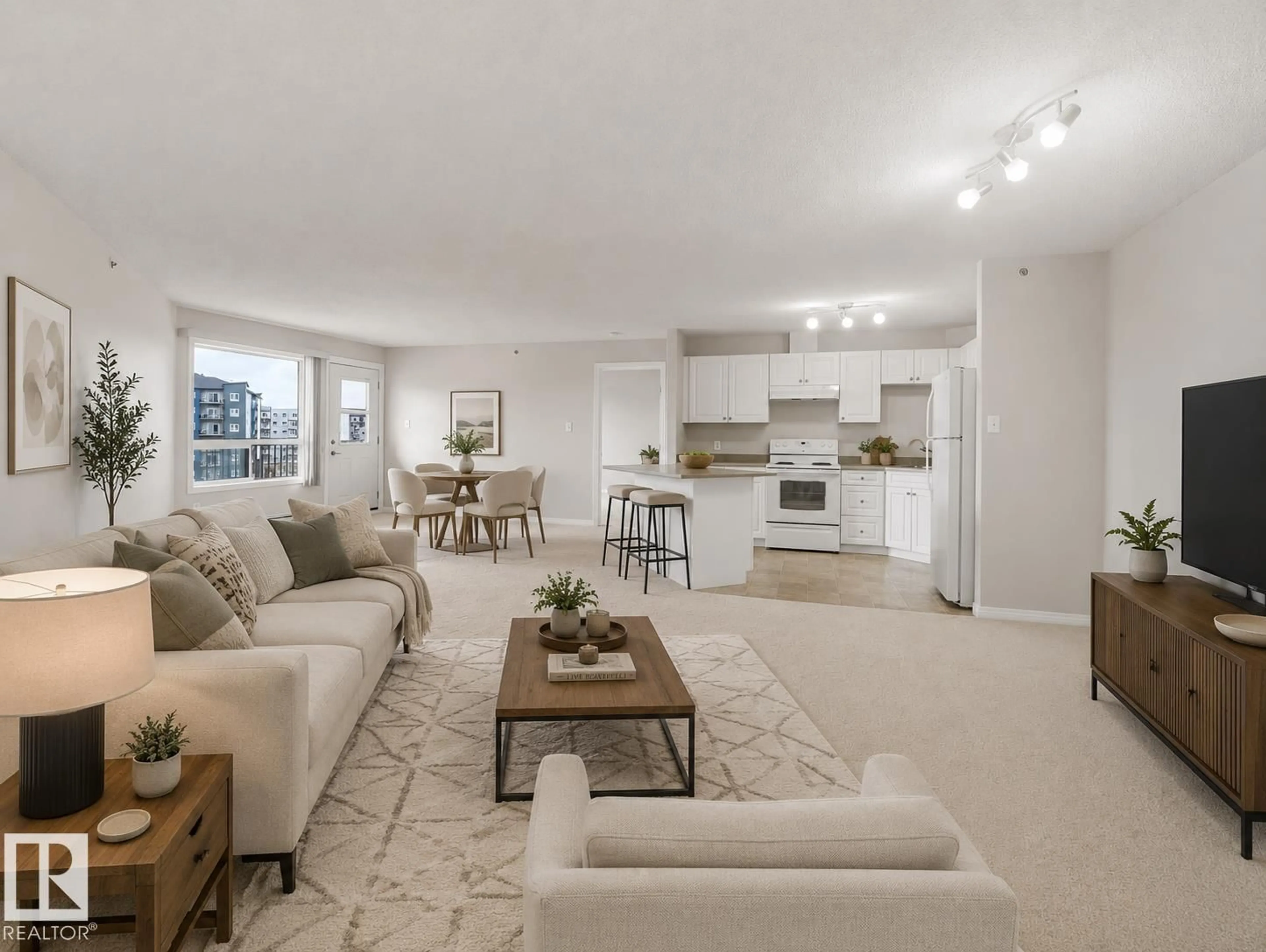 Living room with furniture, unknown for 1418 CLAREVIEW STATION DR, Edmonton Alberta T5Y0E6