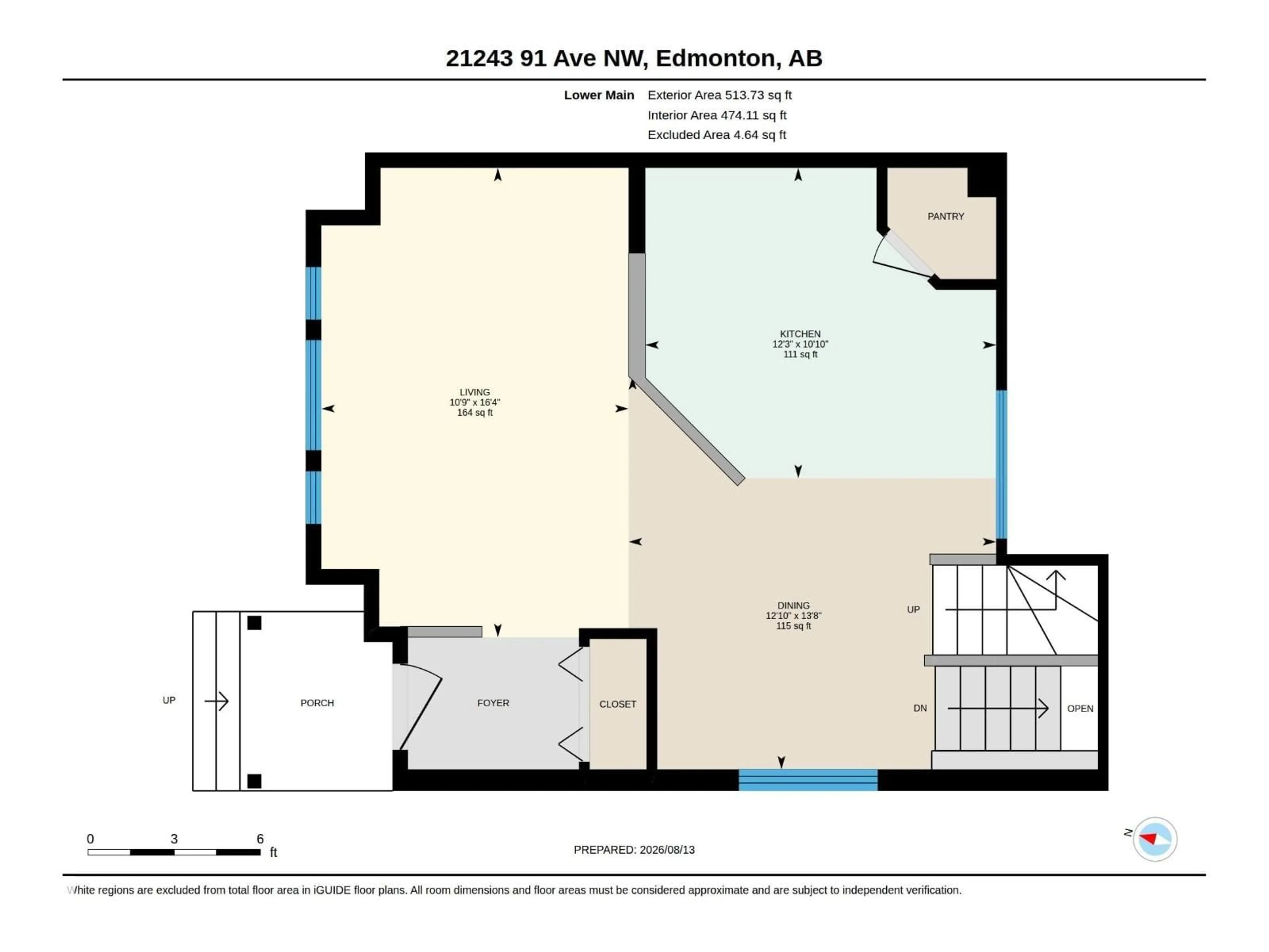 Floor plan for 21243 91 AV, Edmonton Alberta T5T0W4