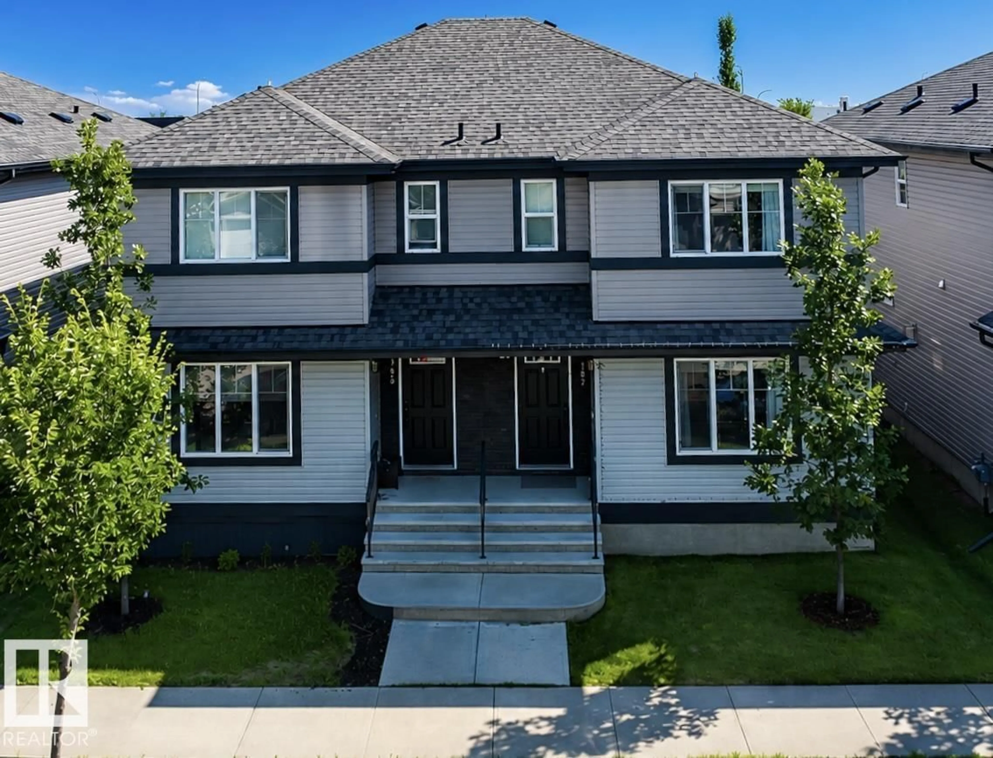 A pic from outside/outdoor area/front of a property/back of a property/a pic from drone, unknown for 187 RADCLIFFE WD, Fort Saskatchewan Alberta T8L0S9