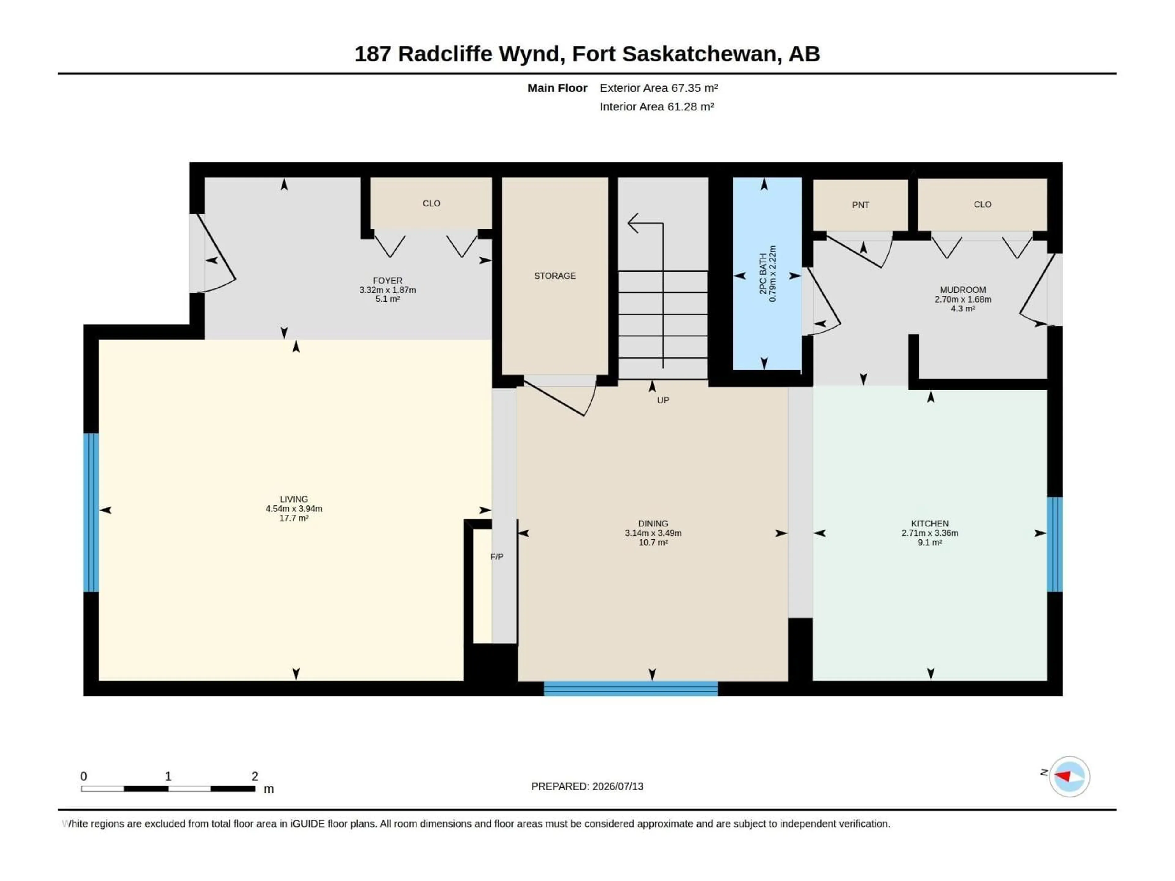 Floor plan for 187 RADCLIFFE WD, Fort Saskatchewan Alberta T8L0S9