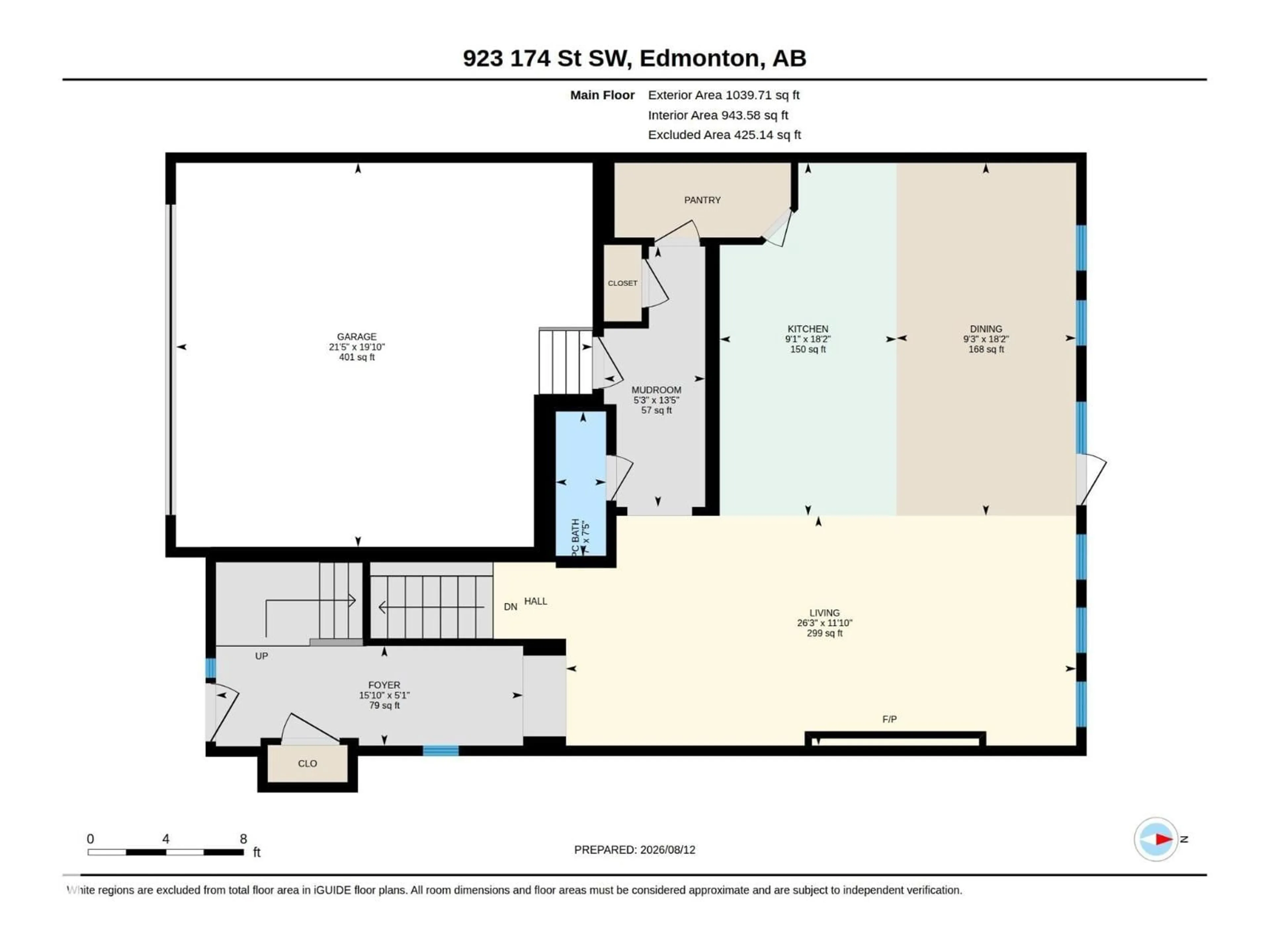 Floor plan for SW - 923 174 ST, Edmonton Alberta T6W3V3