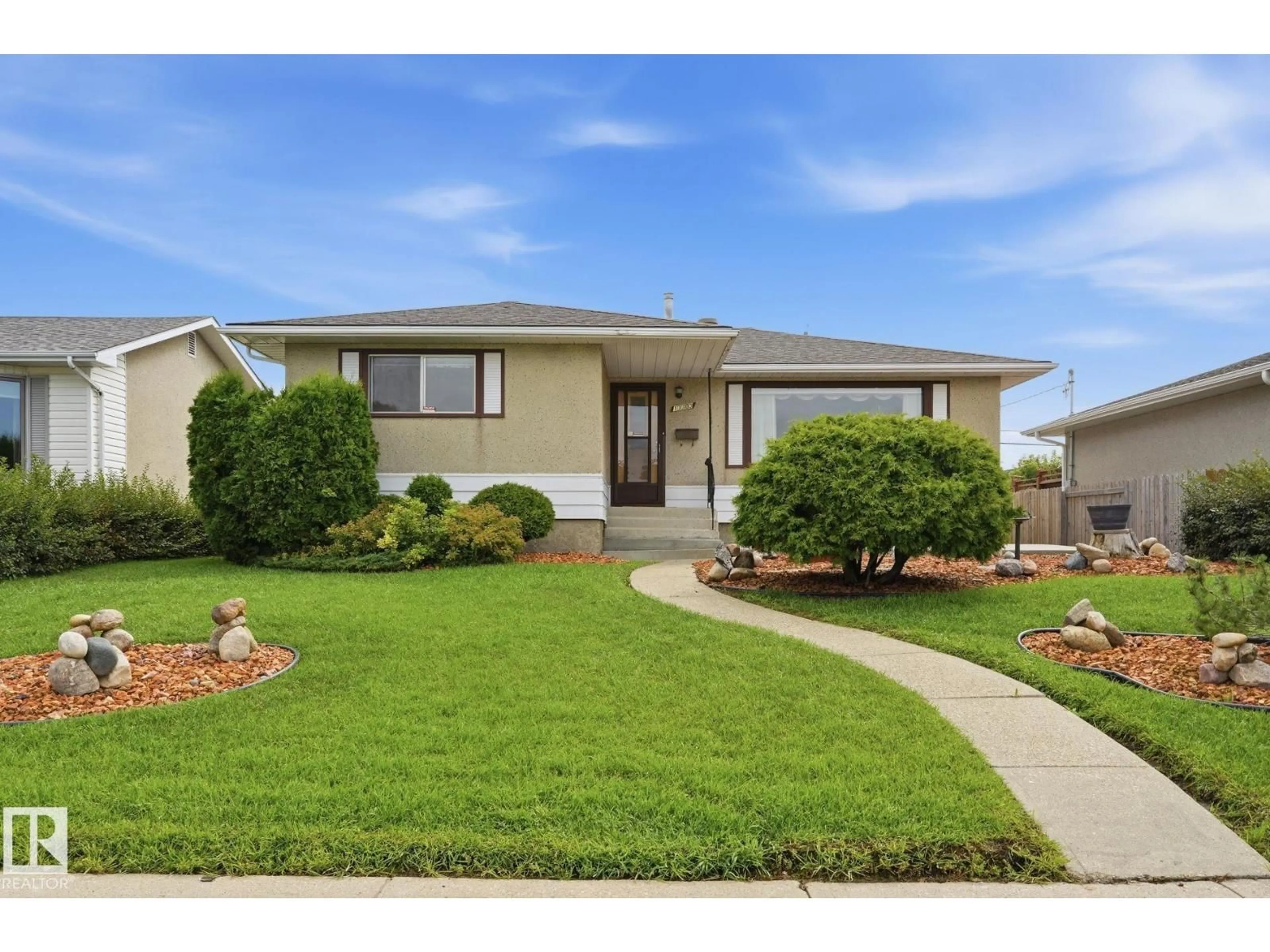 Home with vinyl exterior material, street for 13303 DELWOOD RD, Edmonton Alberta T5C3B5