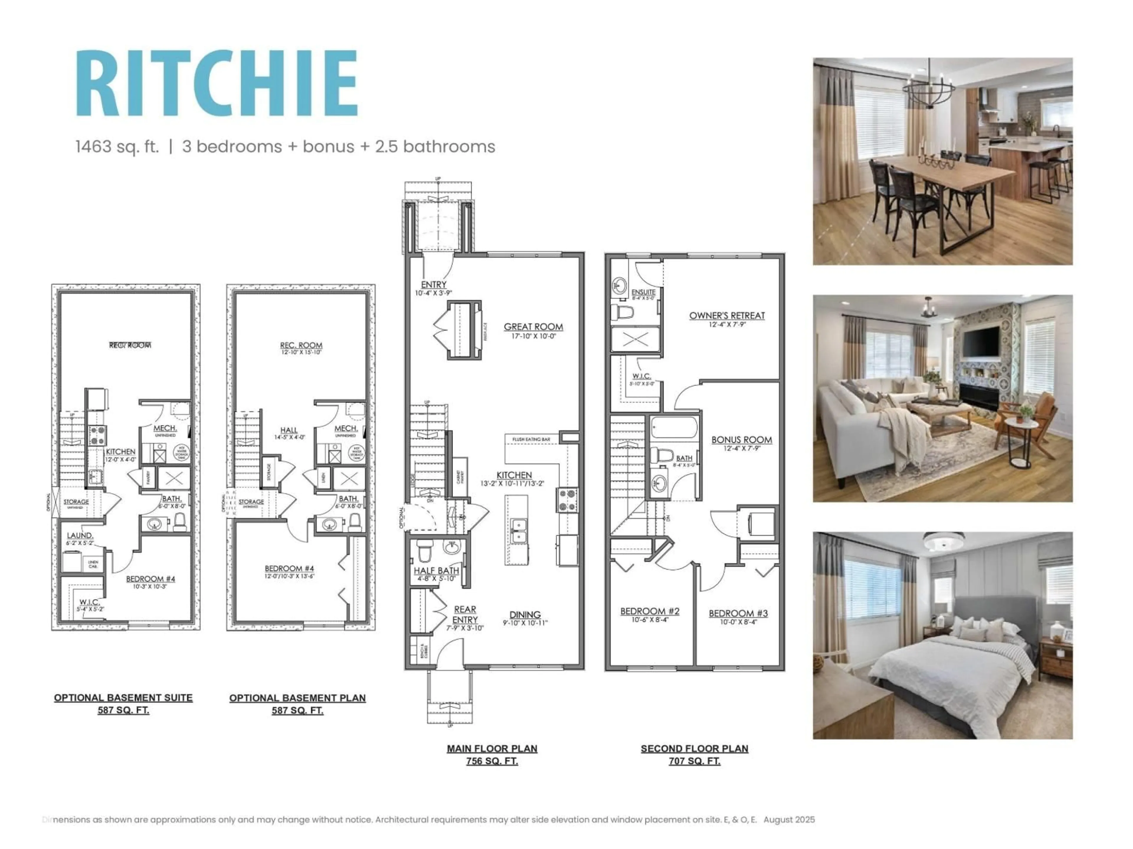 Floor plan for NE - 611 176 AV, Edmonton Alberta T5Y4J9
