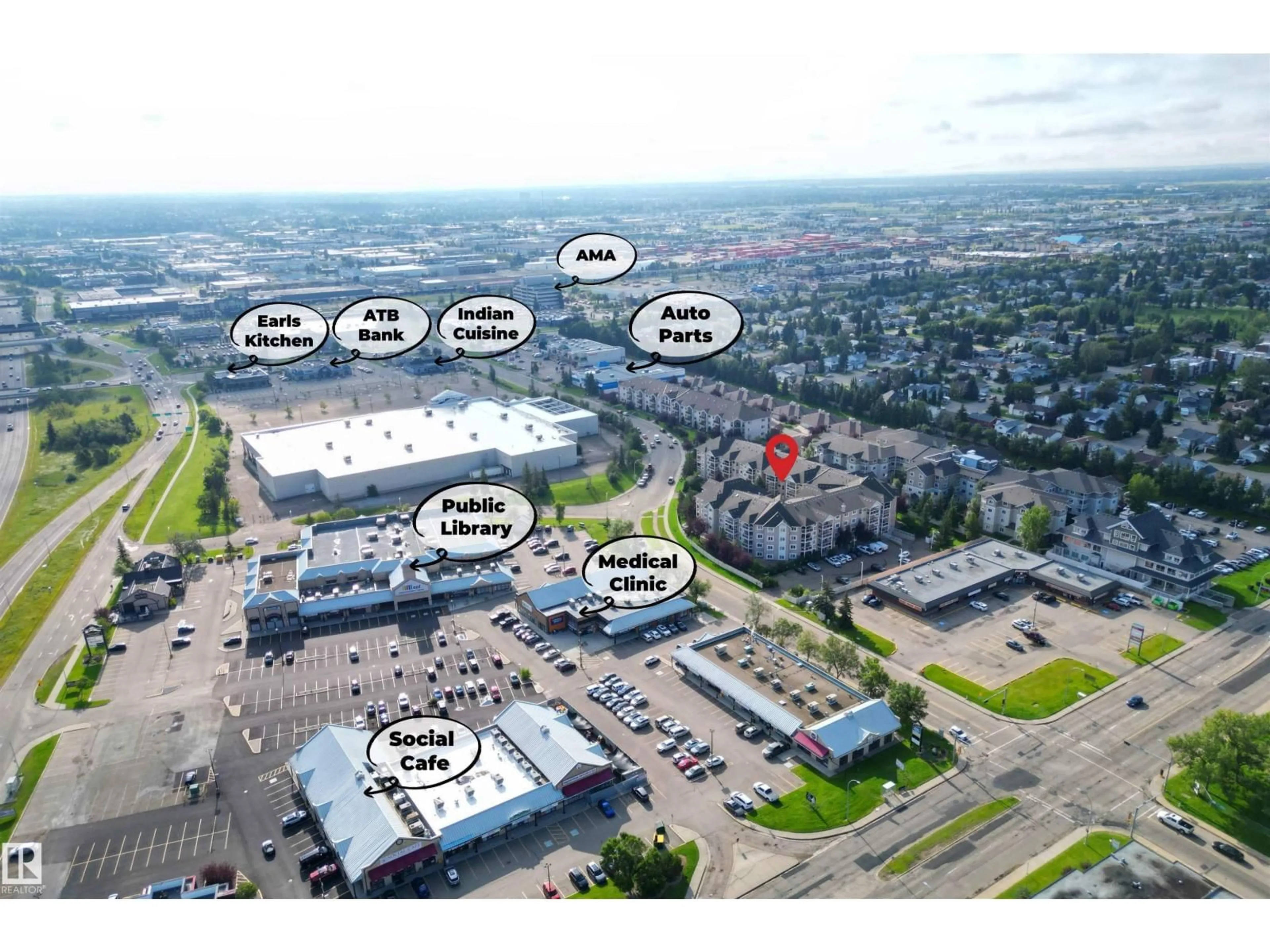 A pic from outside/outdoor area/front of a property/back of a property/a pic from drone, building for #101 - 10511 42 AV, Edmonton Alberta T6J7G8