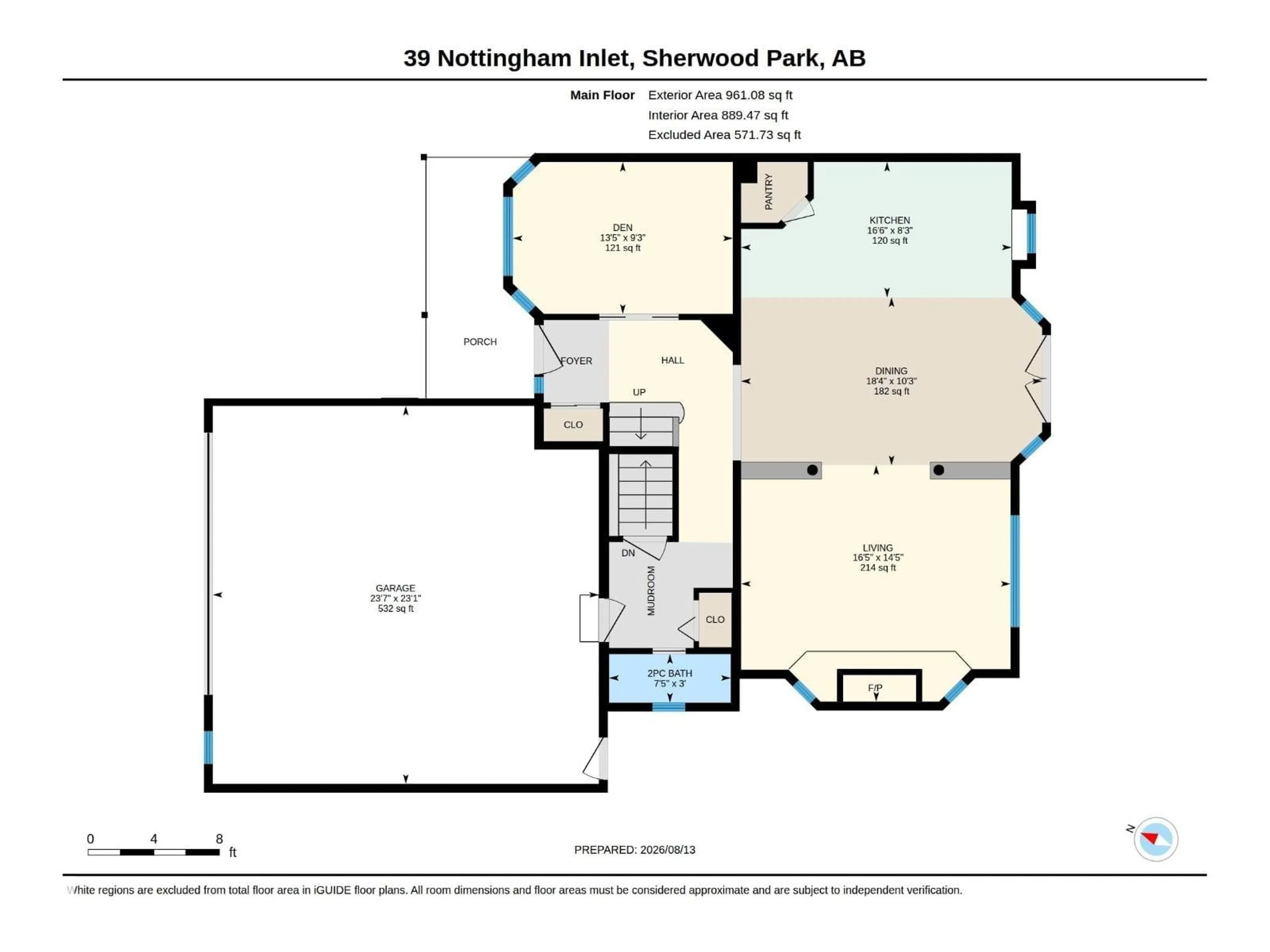 Floor plan for 39 NOTTINGHAM, Sherwood Park Alberta T8A6G1