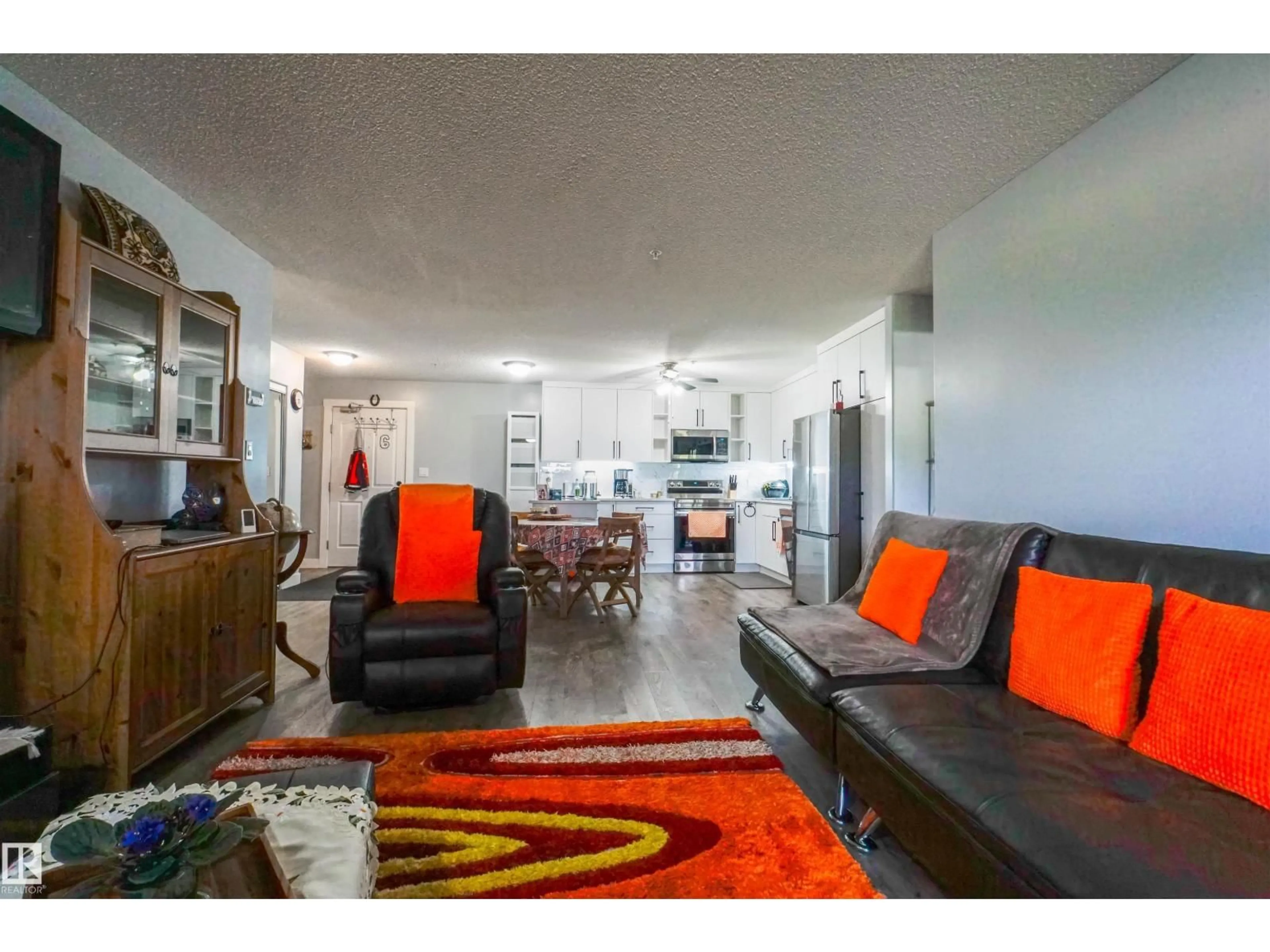 Living room with furniture, unknown for 128 SUDER GREENS DR, Edmonton Alberta T5T6X6