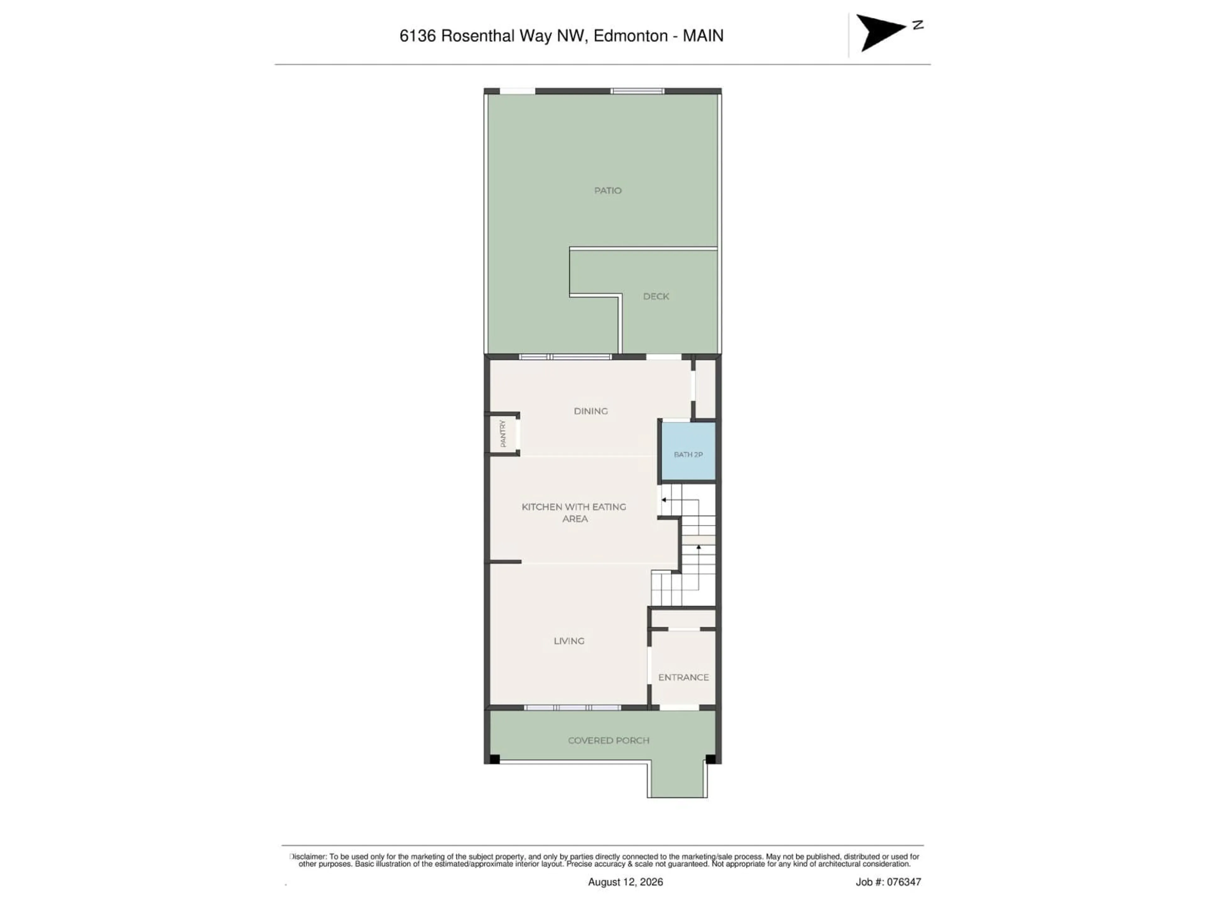 Floor plan for 6136 ROSENTHAL WY, Edmonton Alberta T5T7E3
