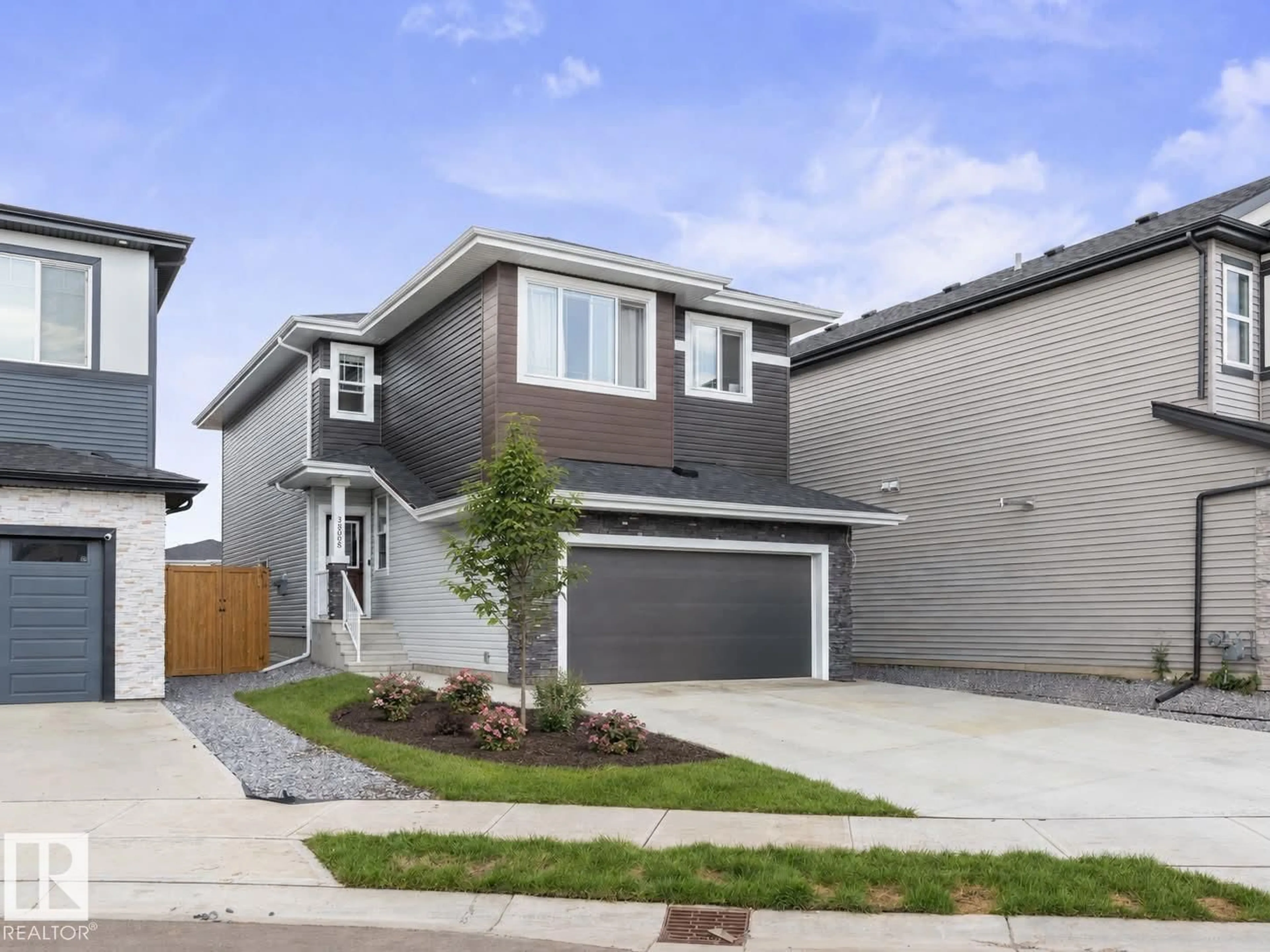 Home with brick exterior material, street for 3808 42 AV, Beaumont Alberta T4Z2Z6