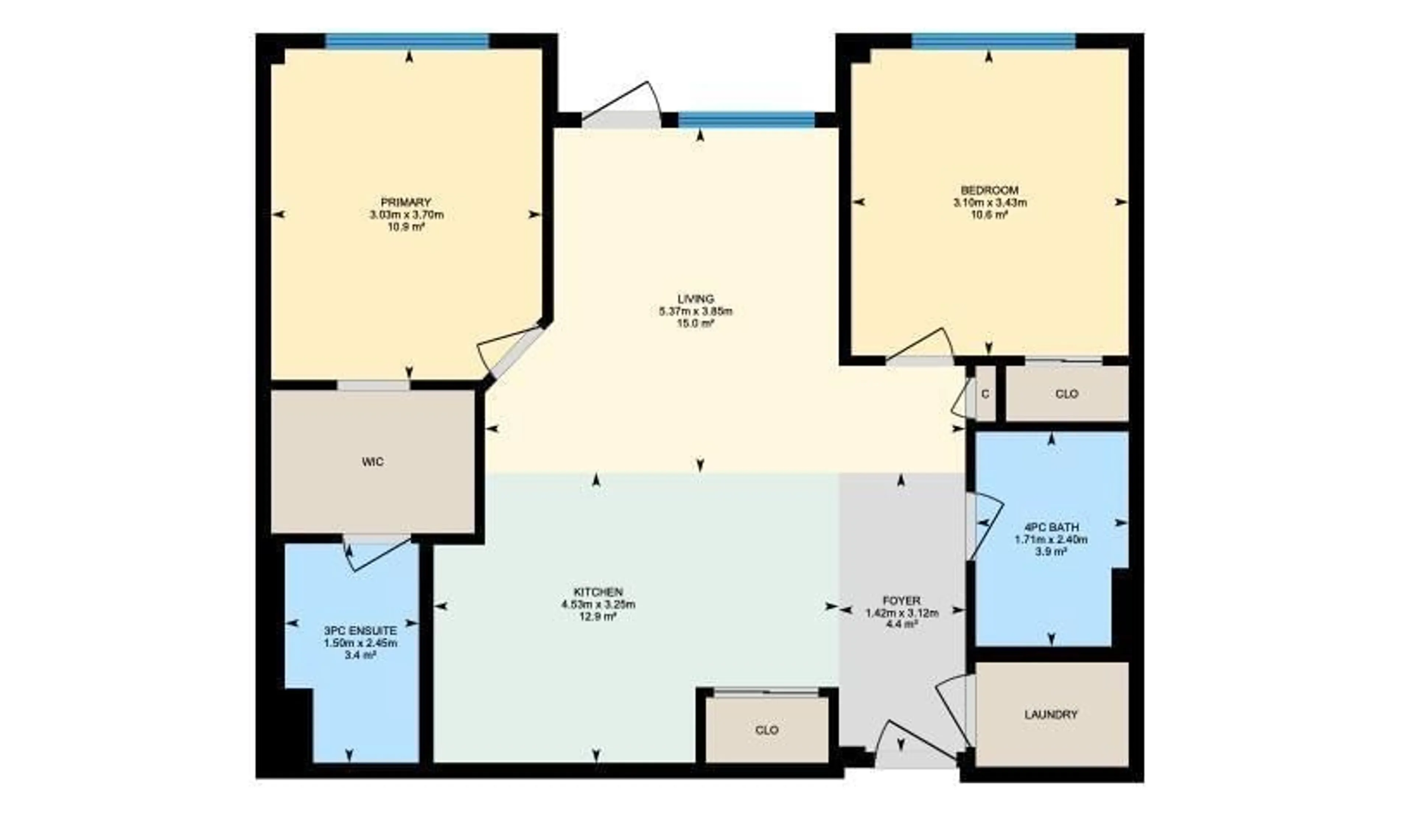 Floor plan for SW - 323 5151 WINDERMERE BV, Edmonton Alberta T6W2K4