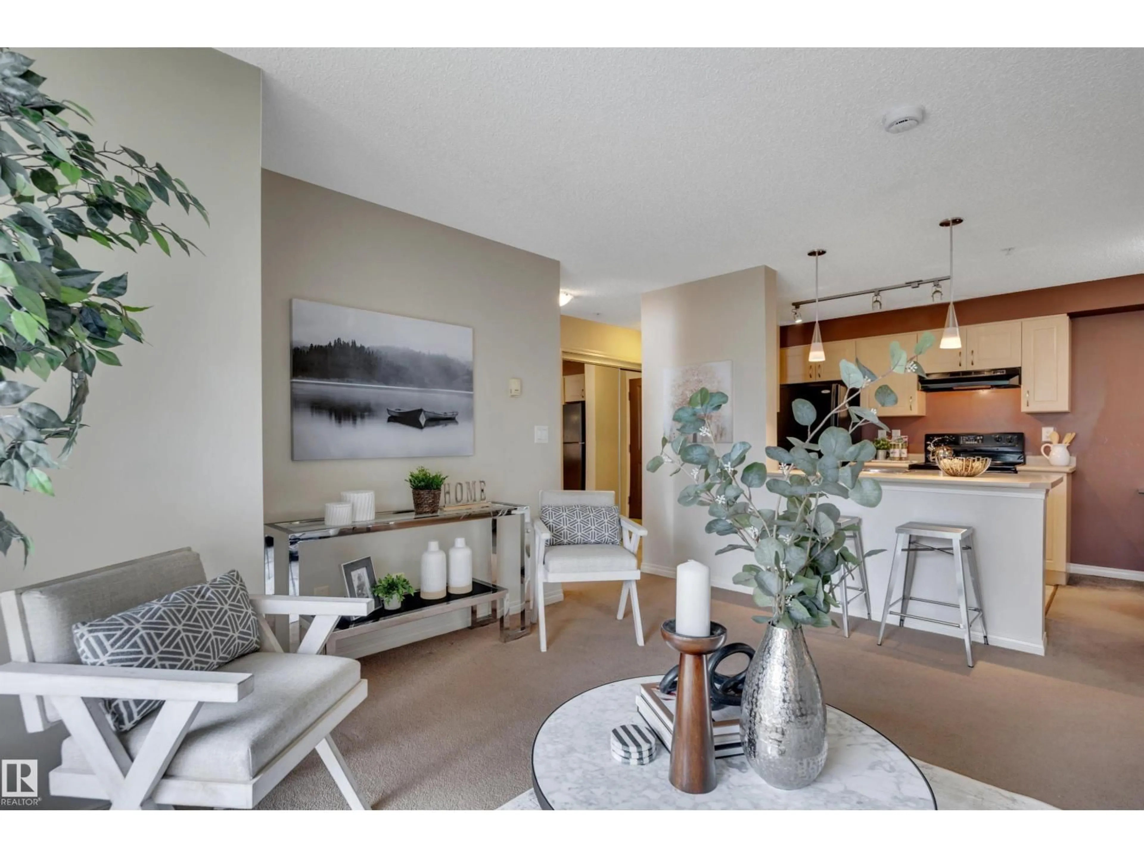 Living room with furniture, unknown for 205 13907 136 ST NW, Edmonton Alberta T6V1Y5