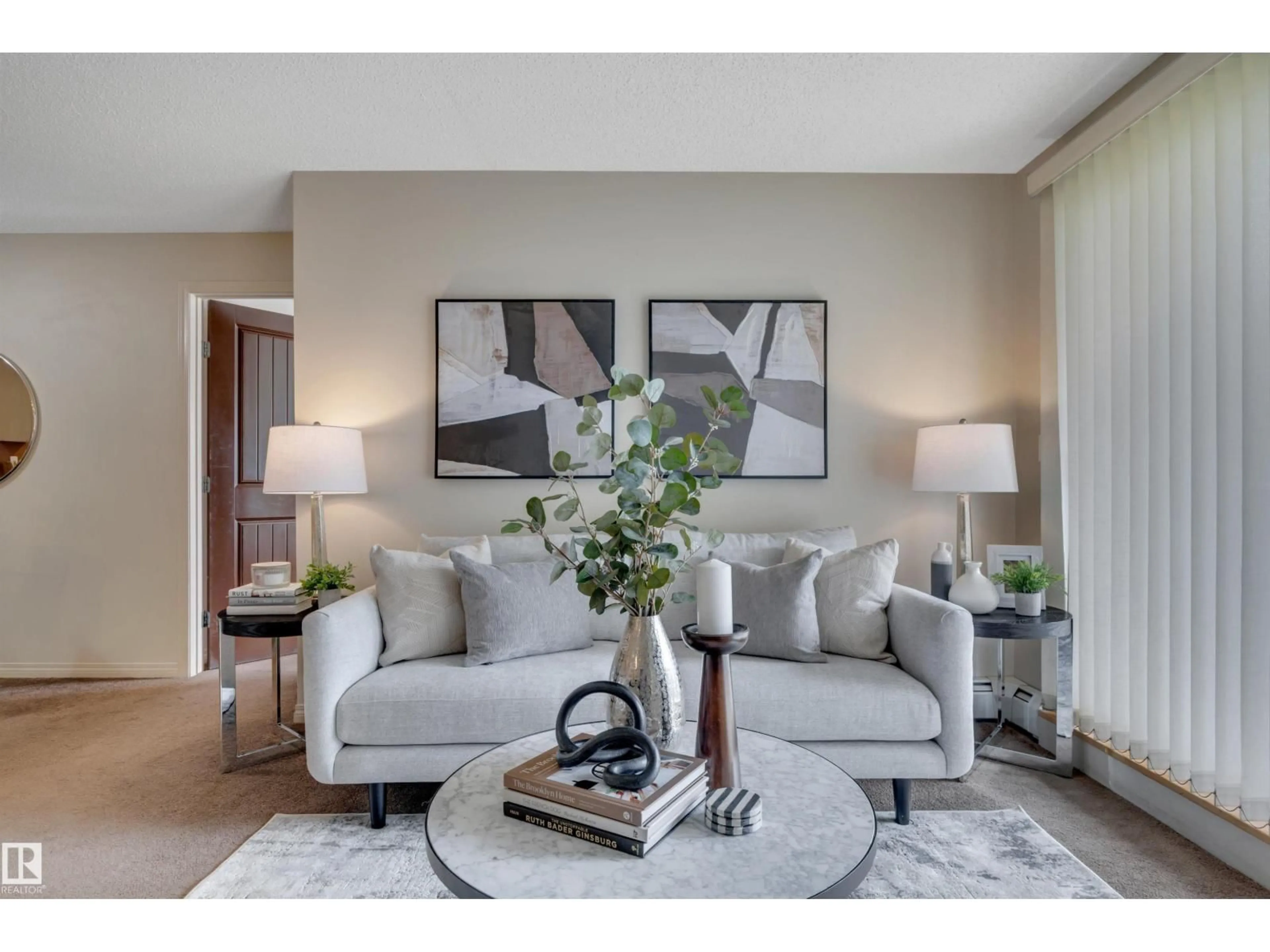 Living room with furniture, unknown for 205 13907 136 ST NW, Edmonton Alberta T6V1Y5