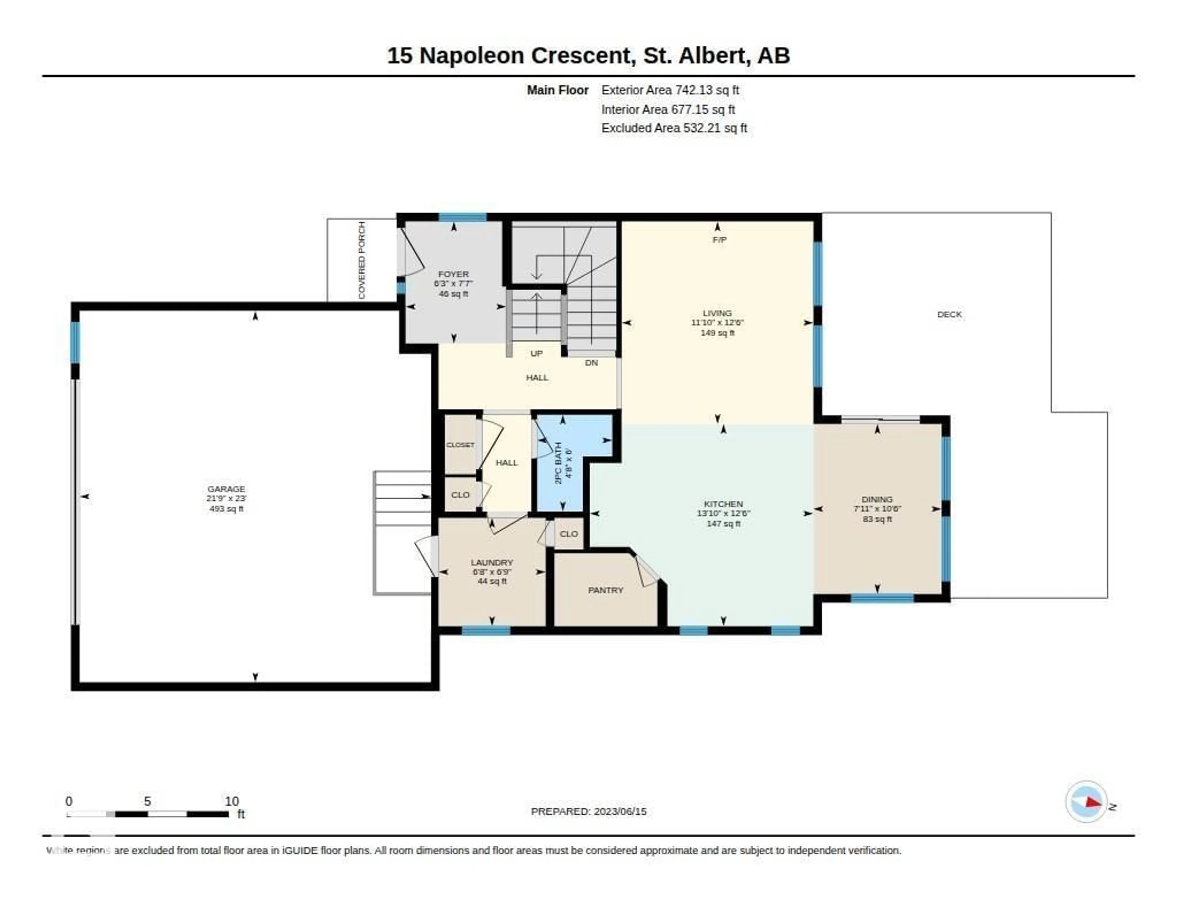 Floor plan for 15 NAPOLEON CR, St. Albert Alberta T8N1C6