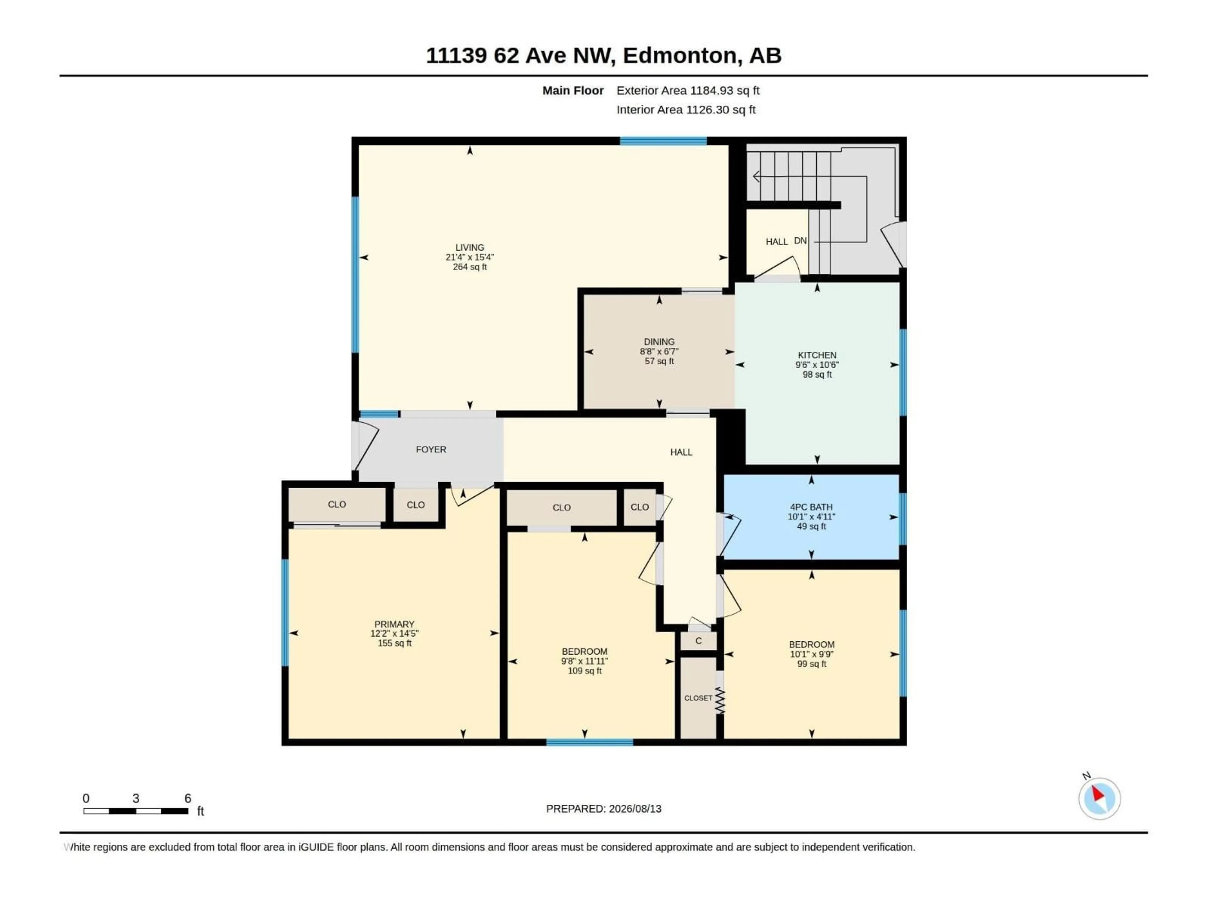 Floor plan for 11139 62 AV, Edmonton Alberta T6H1N3