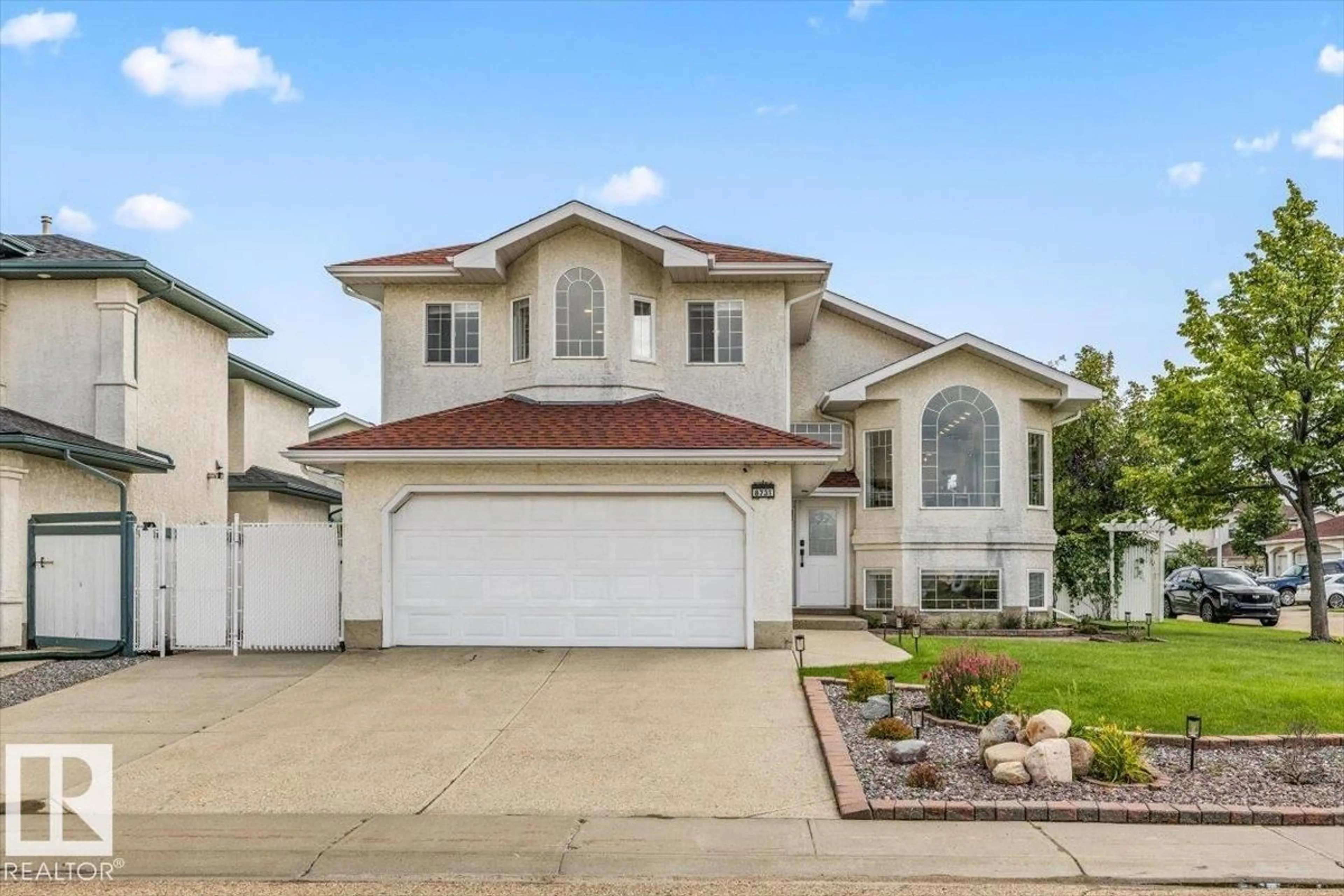 Home with vinyl exterior material, street for 8731 160A AV, Edmonton Alberta T5Z3K4