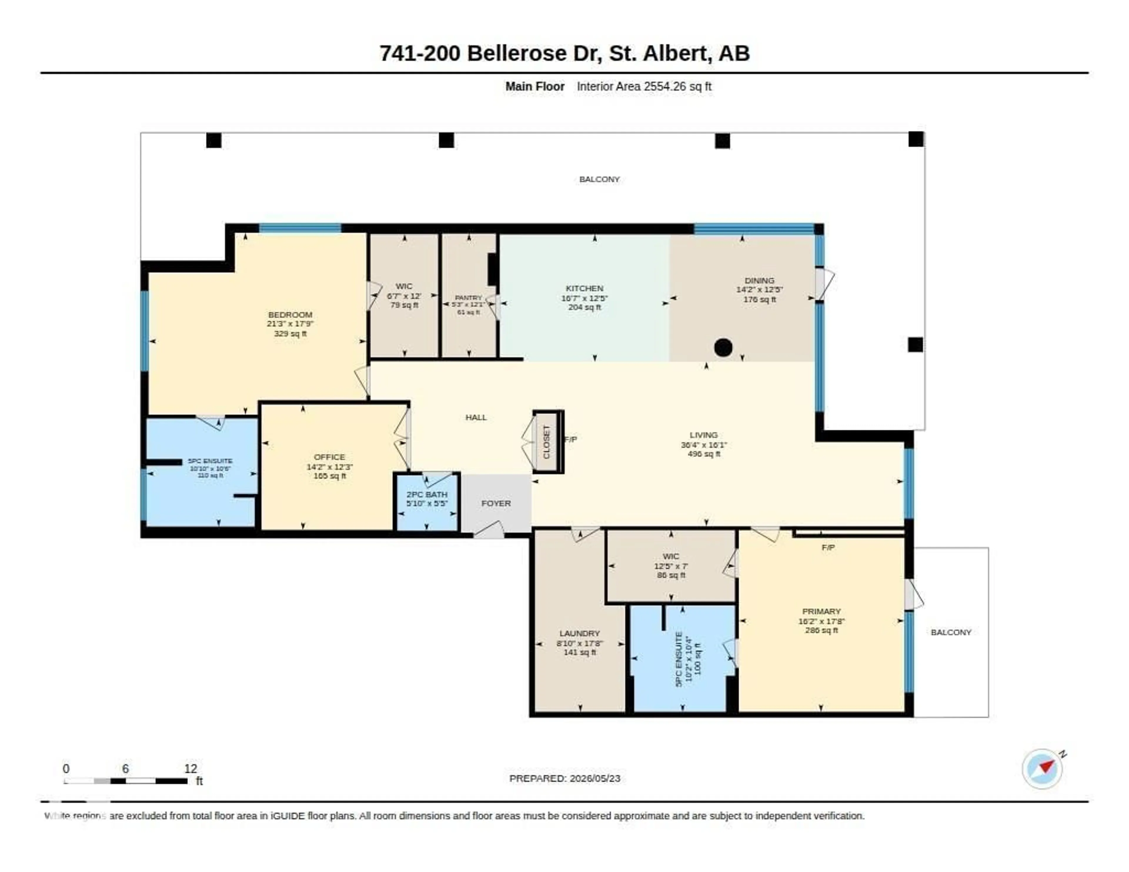 Floor plan for 200 - 741 BELLEROSE DR, St. Albert Alberta T8N7P7