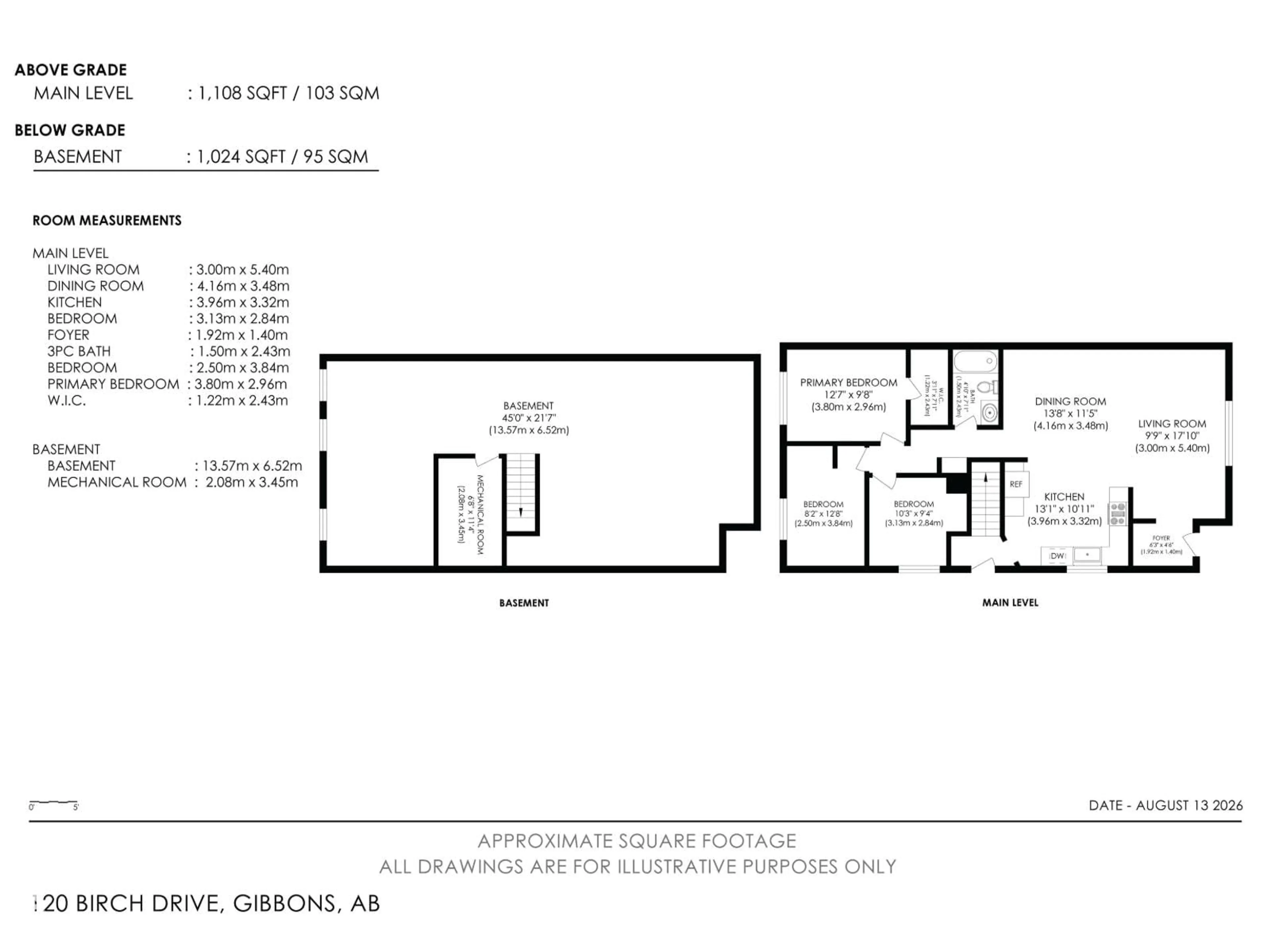 Floor plan for 120 BIRCH DR, Gibbons Alberta T0A1N0