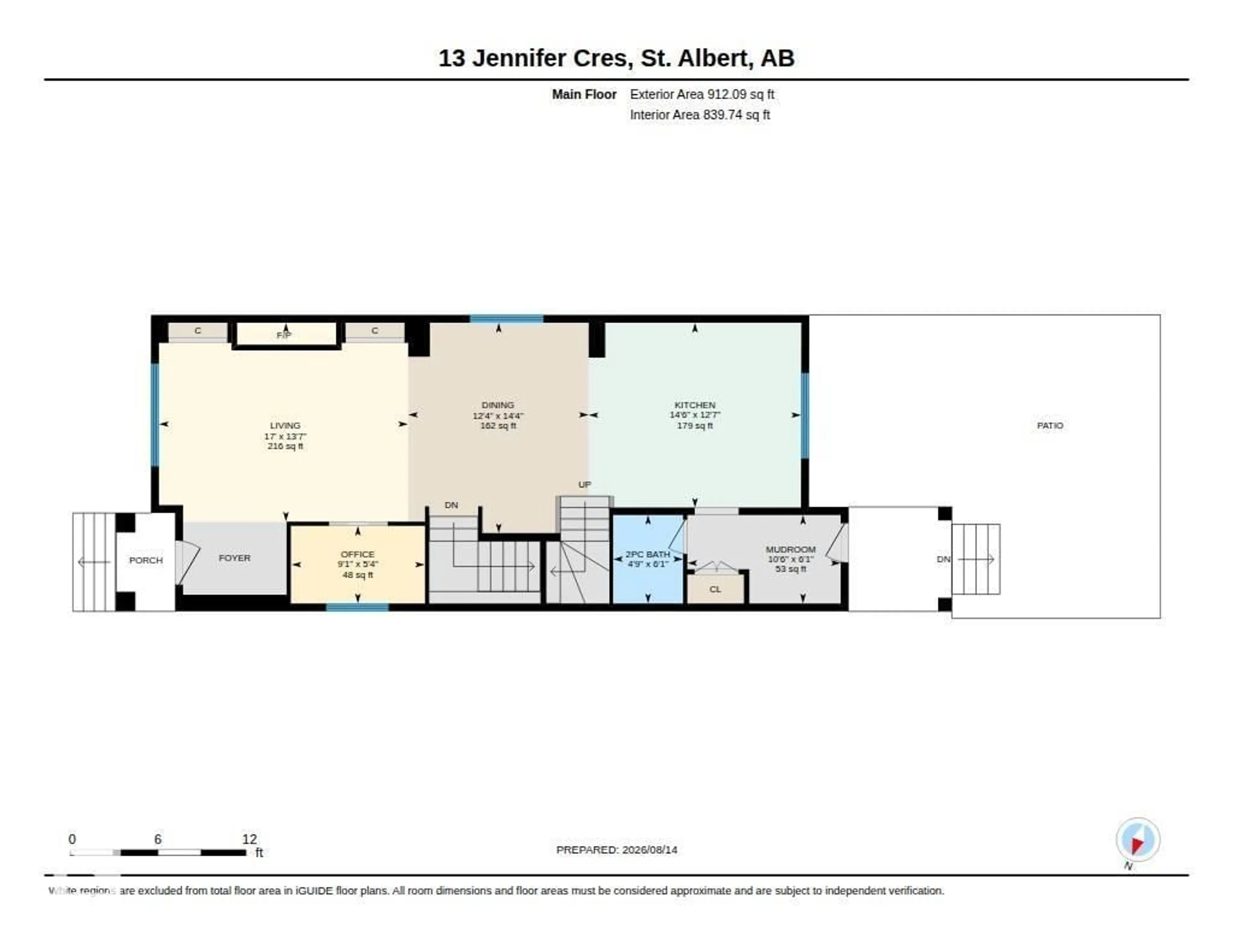 Floor plan for 13 JENNIFER CR, St. Albert Alberta T8N7Z5