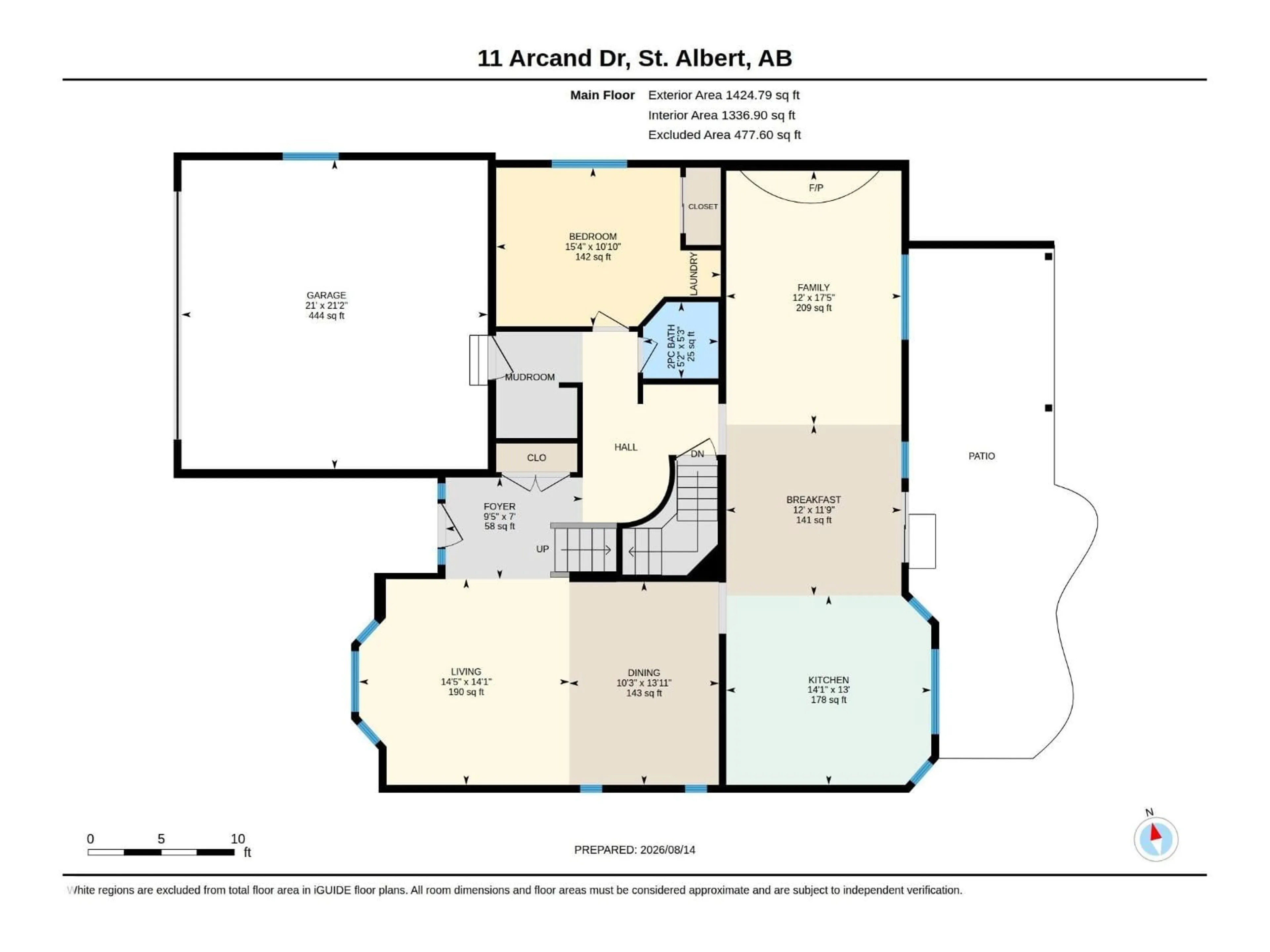 Floor plan for 11 ARCAND DR, St. Albert Alberta T8N5P1