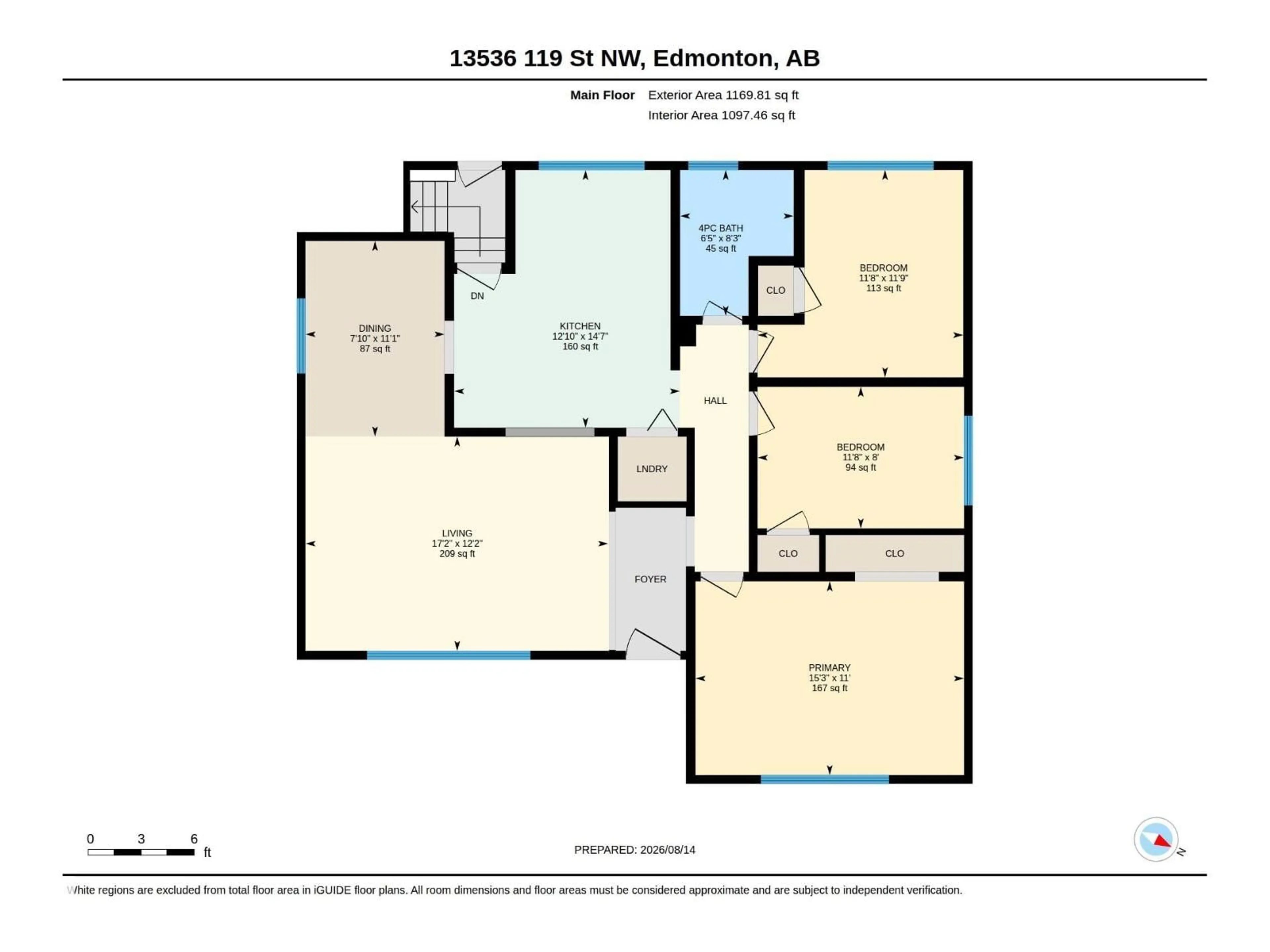 Floor plan for 13536 119 ST, Edmonton Alberta T5E5N2