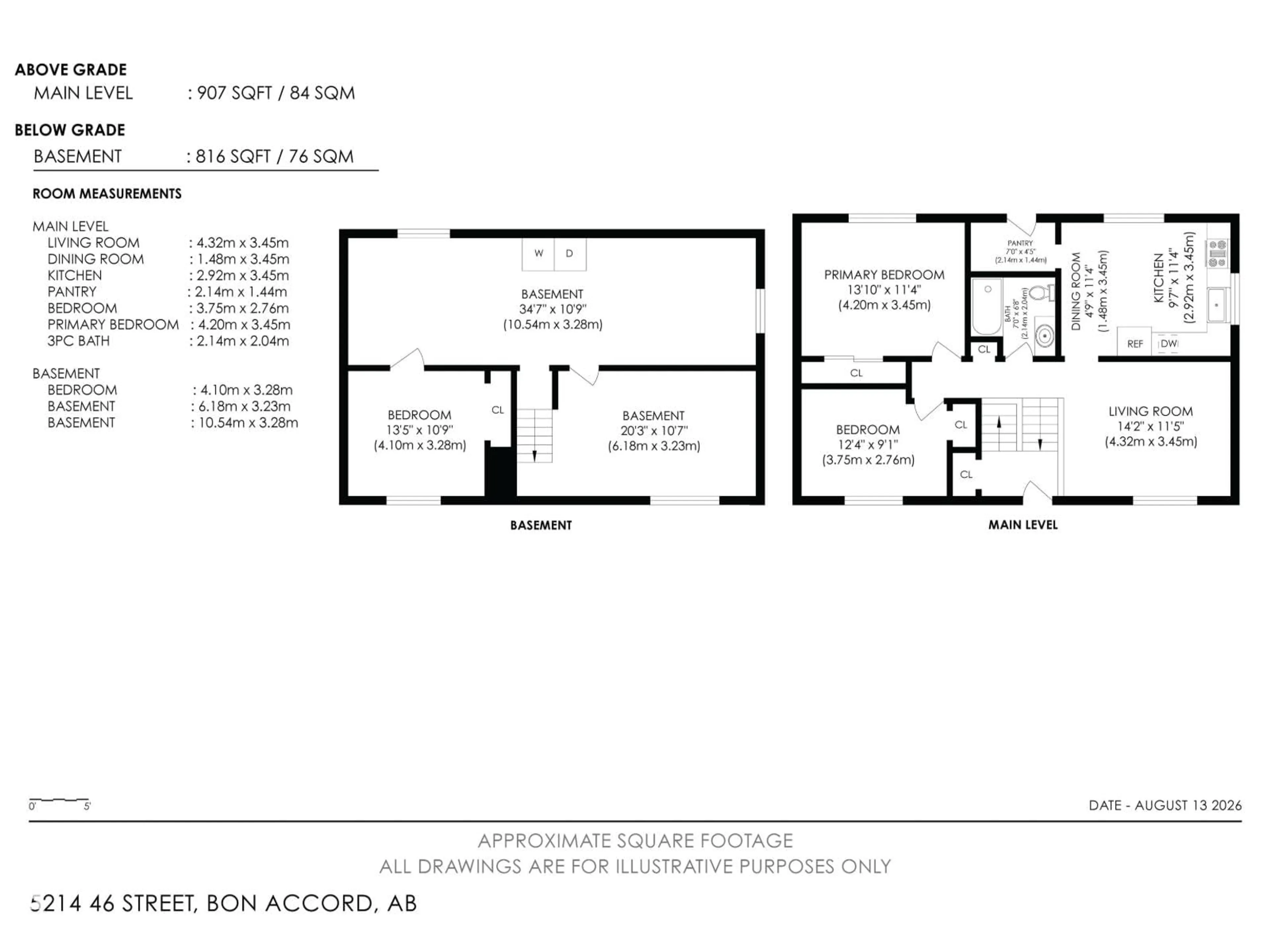 Floor plan for 5214 46 ST, Bon Accord Alberta T0A1K0