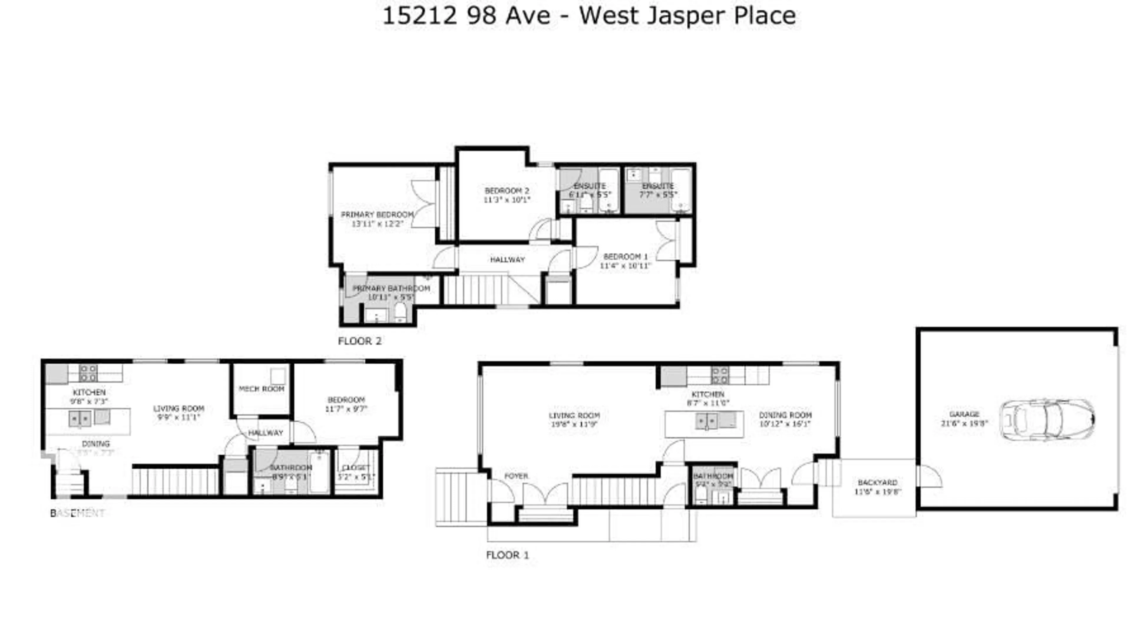 Floor plan for 15212 98 AV, Edmonton Alberta T5P0G4