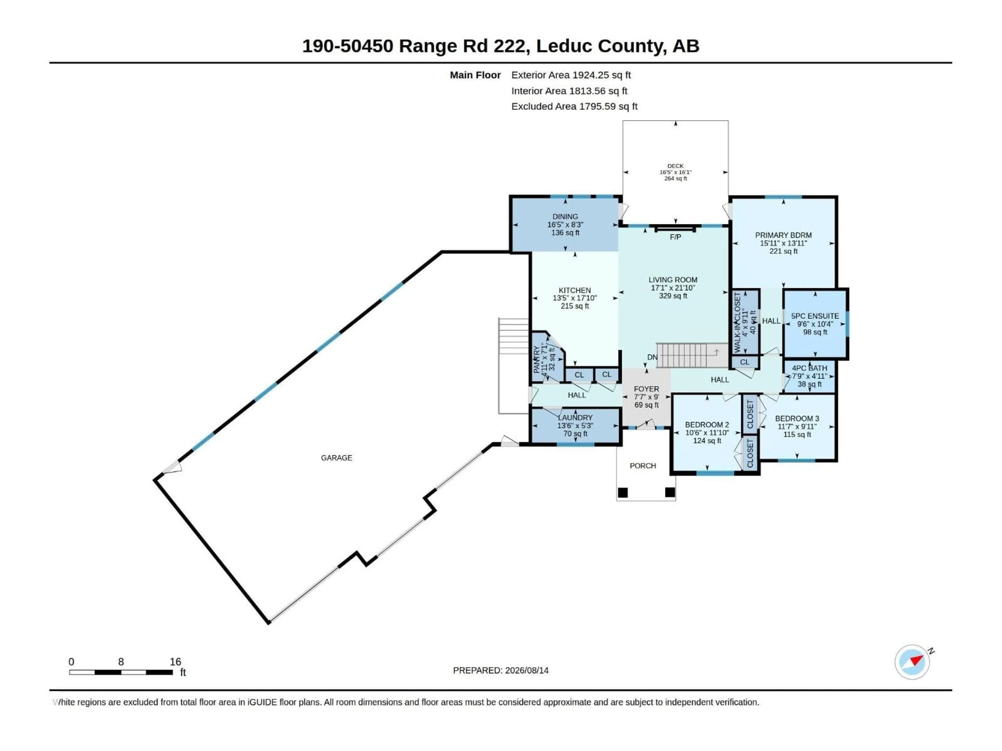 Floor plan for 190 50450 RGE RD 222, Rural Leduc County Alberta T0B3M2