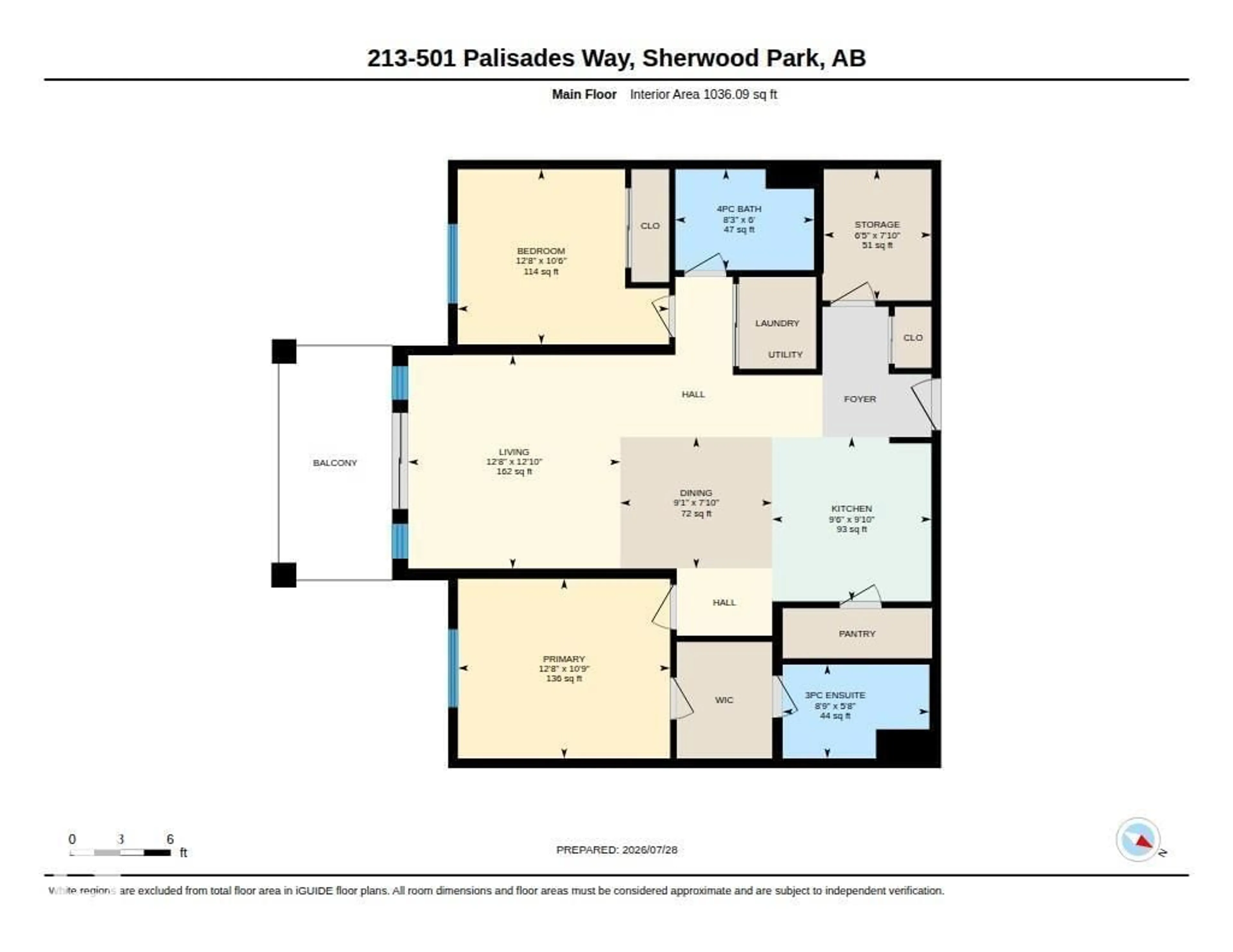 Floor plan for #213 - 501 PALISADES WY, Sherwood Park Alberta T8H0H8