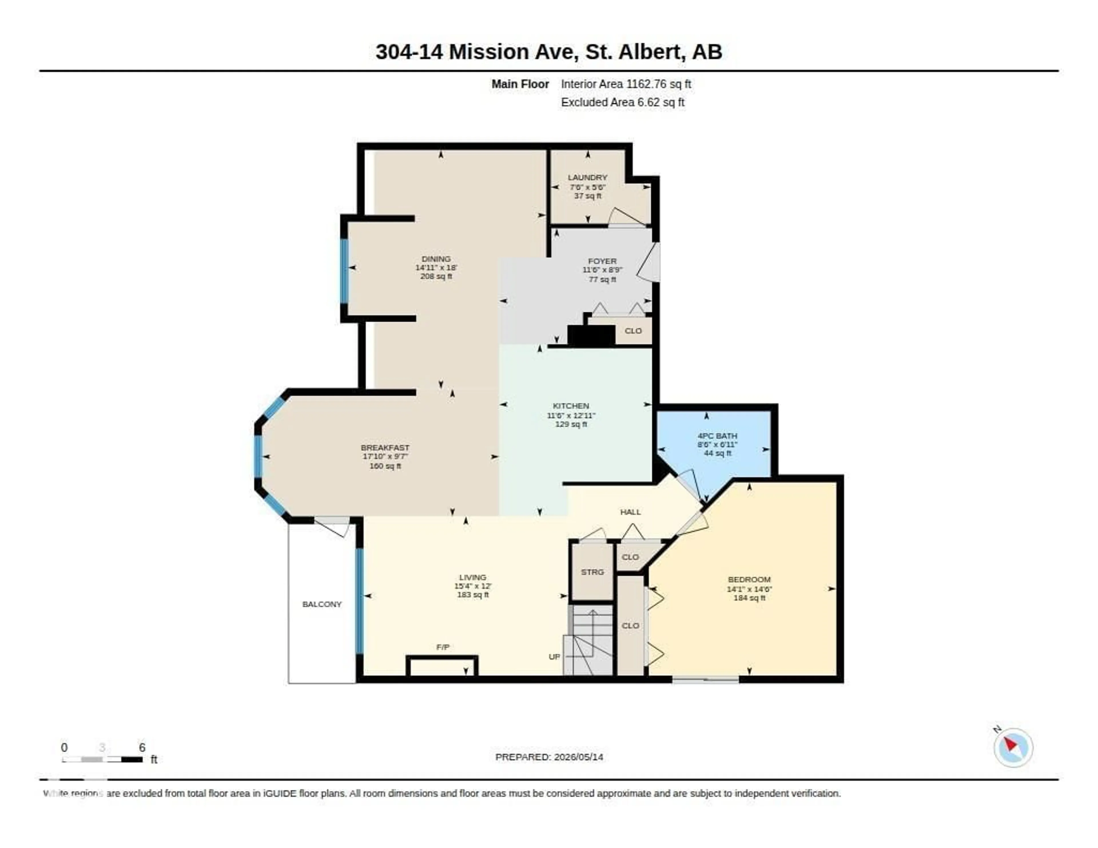 Floor plan for #304 - 14 MISSION AV, St. Albert Alberta T8N1H4