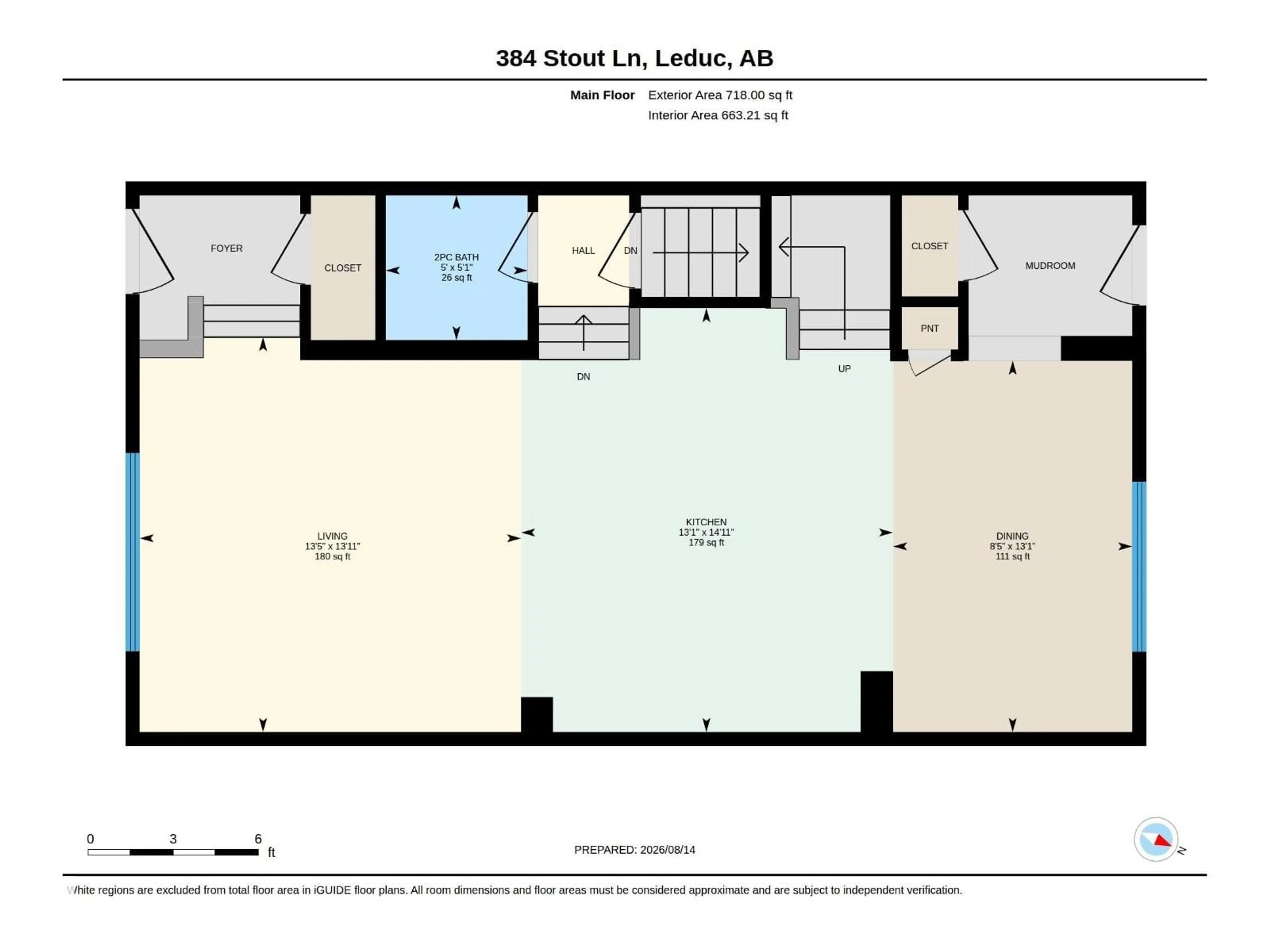 Floor plan for 384 STOUT LN, Leduc Alberta T9E1K4