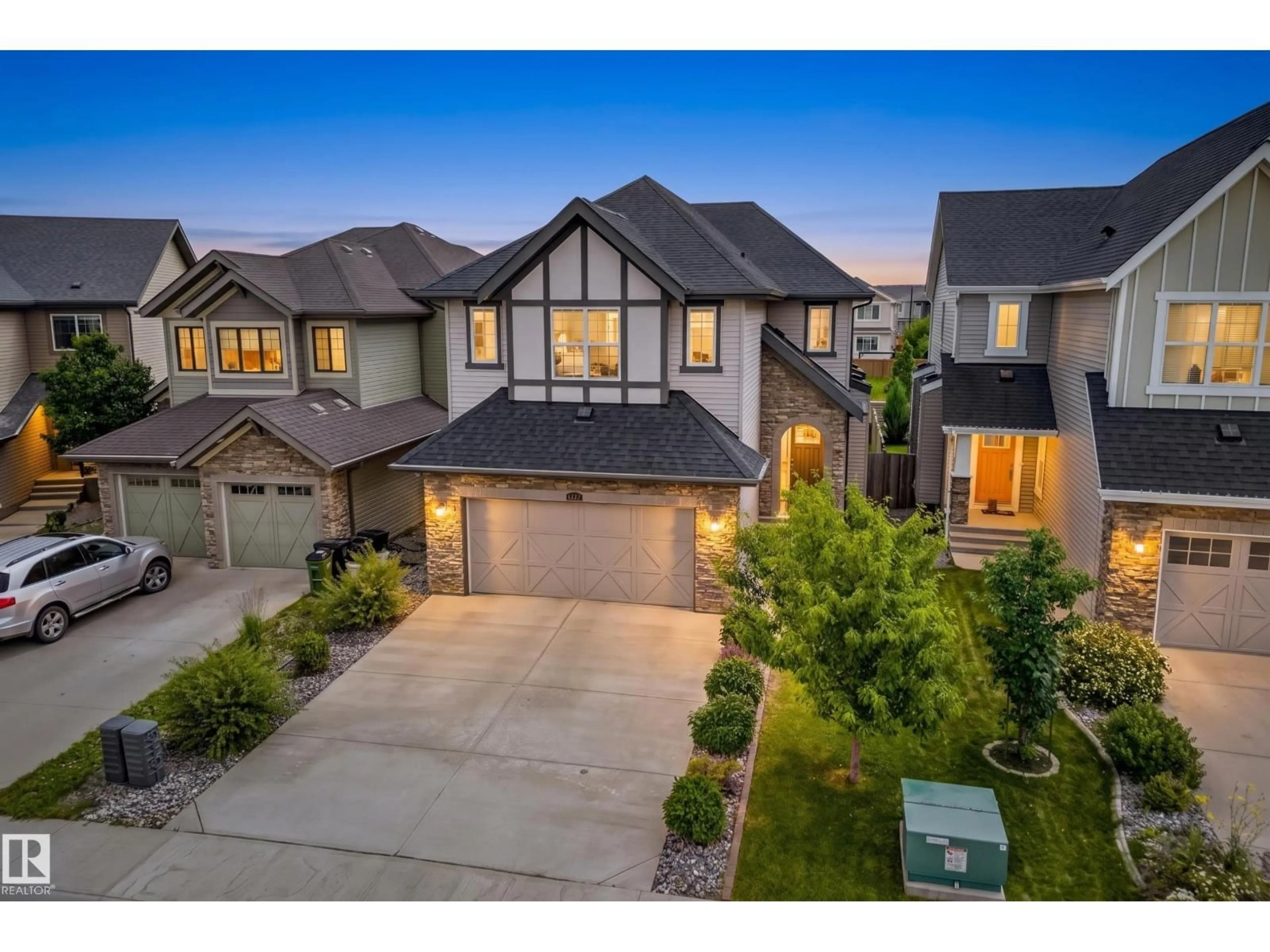 A pic from outside/outdoor area/front of a property/back of a property/a pic from drone, street for SW - 1323 158 ST, Edmonton Alberta T6W2N5