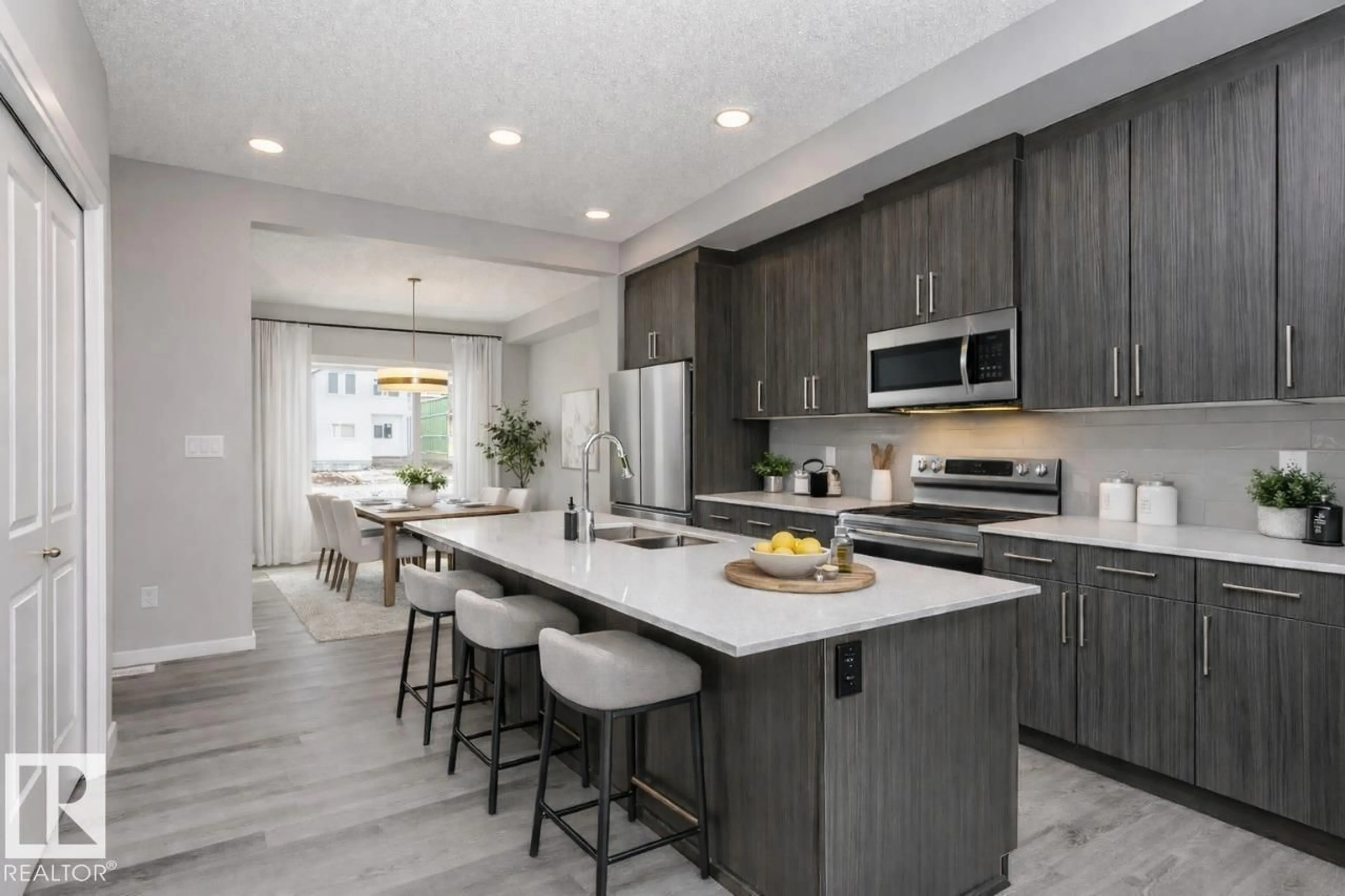 Open concept kitchen, ceramic/tile floor for 344 HAWTHORN WY, Leduc Alberta T4X0L1