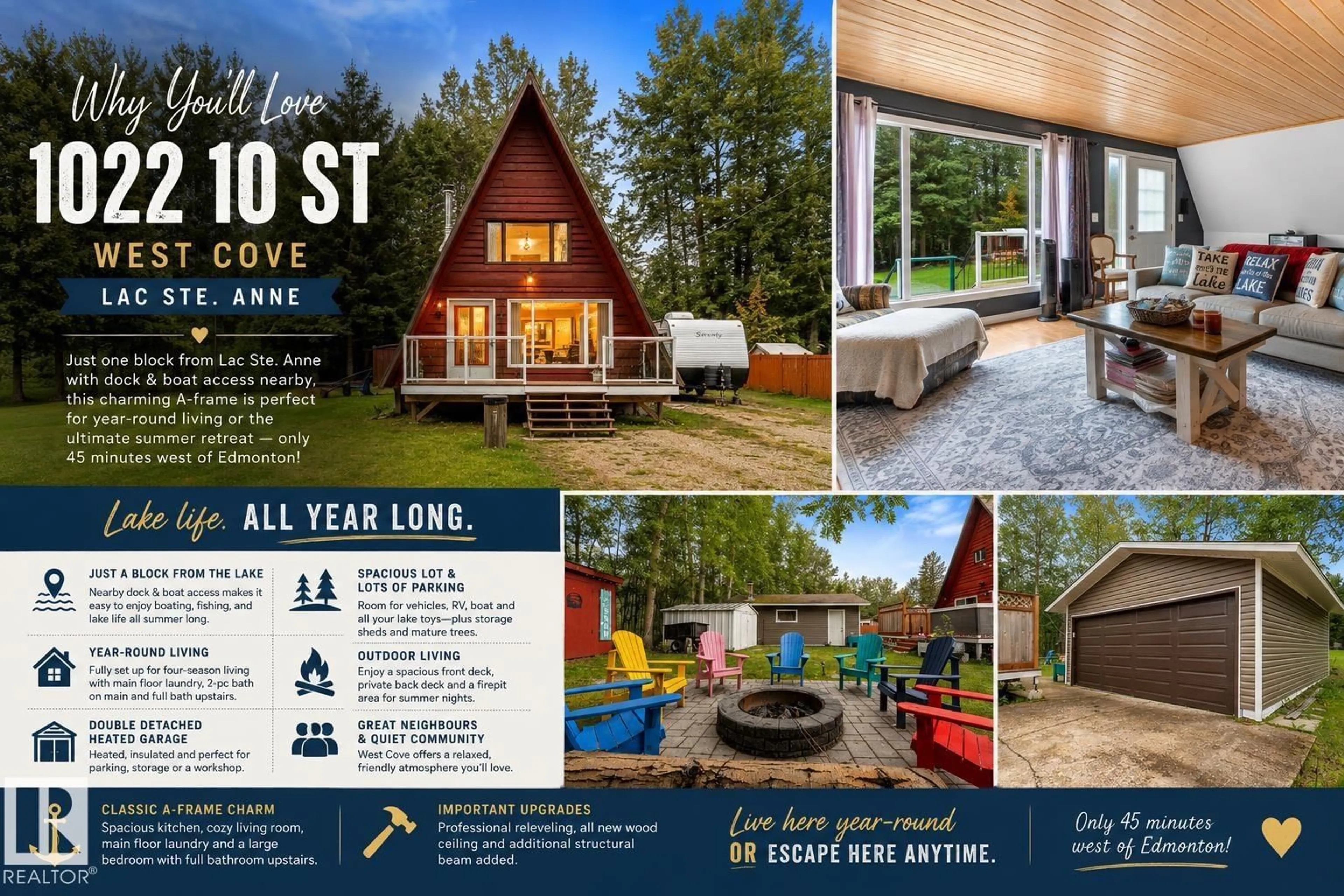 Patio, street for 1022 10 ST, Rural Lac Ste. Anne County Alberta T0E0A0