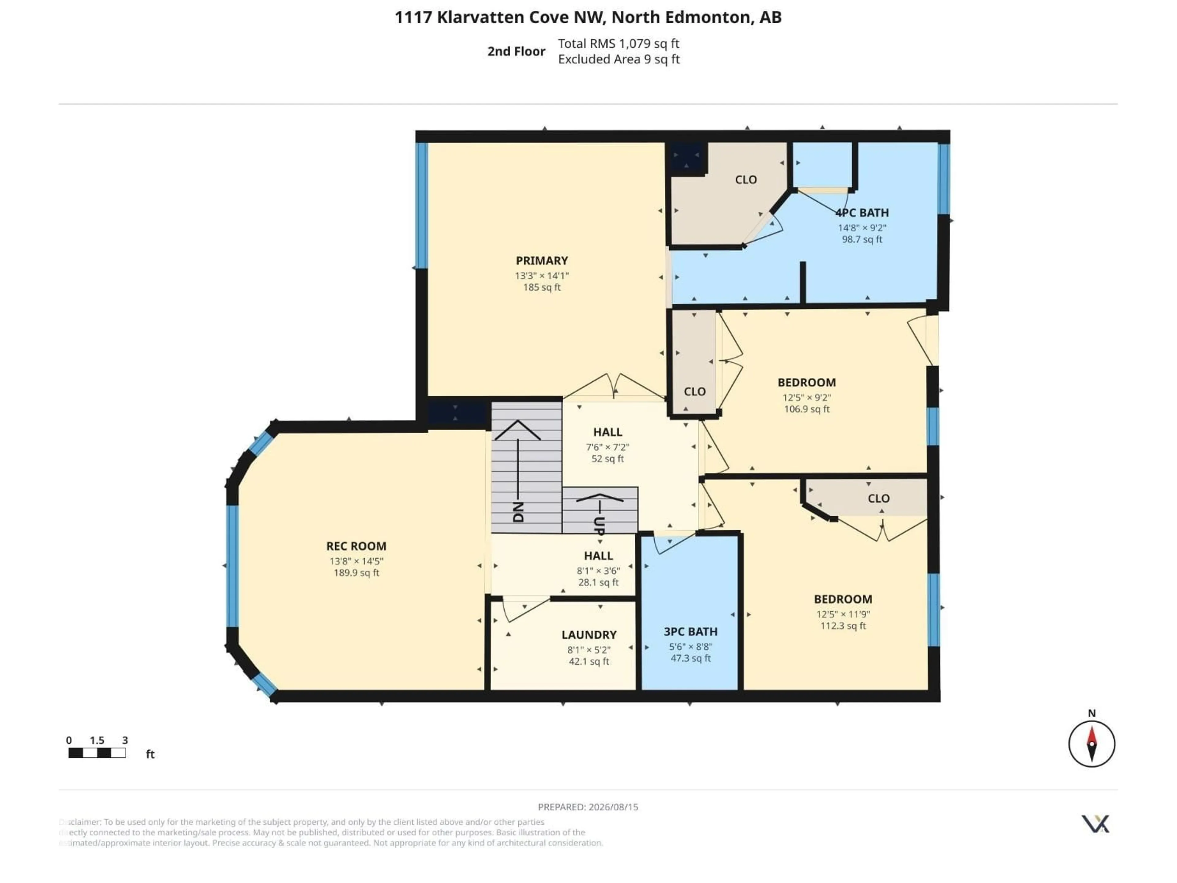 Floor plan for 1117 KLARVATTEN COVE CV, Edmonton Alberta T5Z3N3
