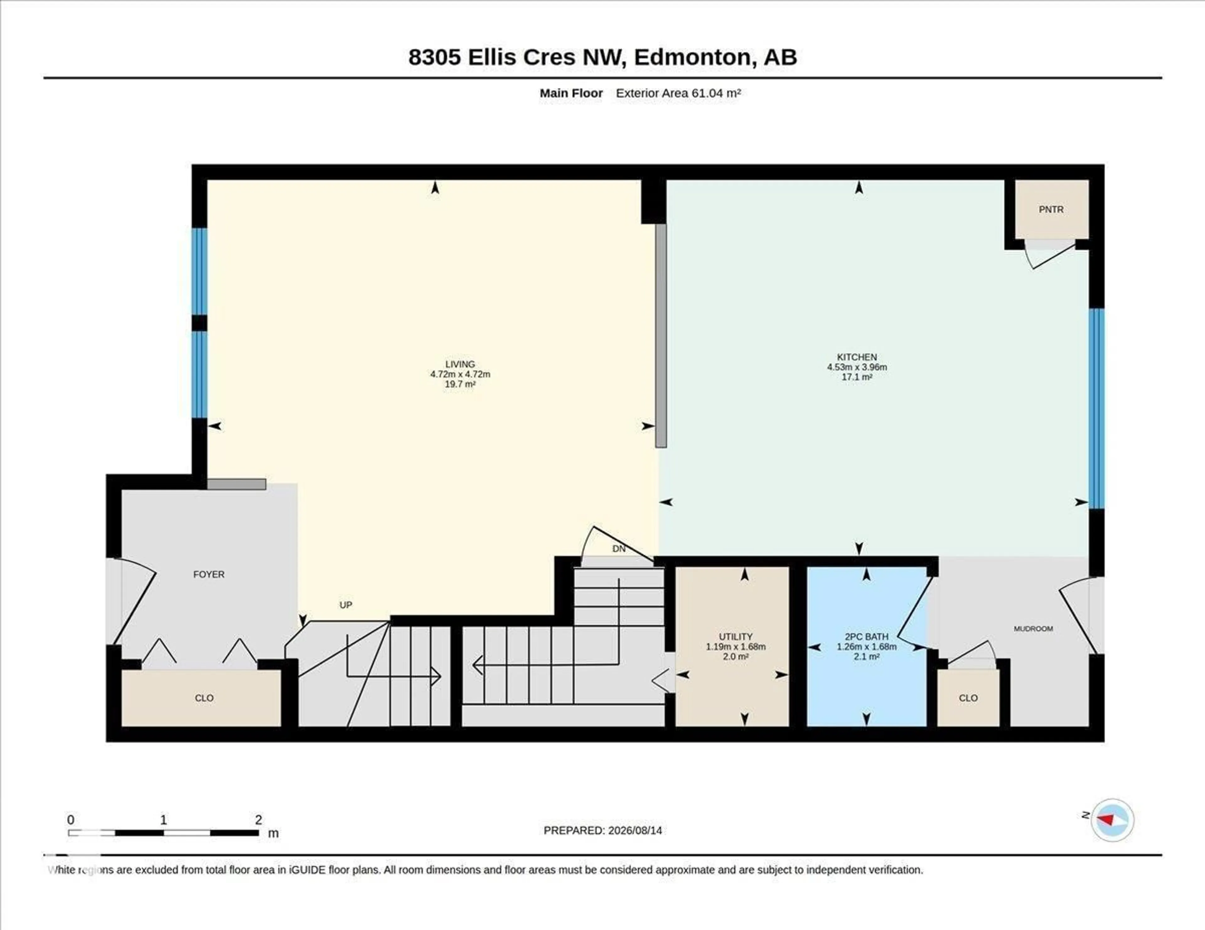 Floor plan for 8305 ELLIS CR, Edmonton Alberta T6M2N5
