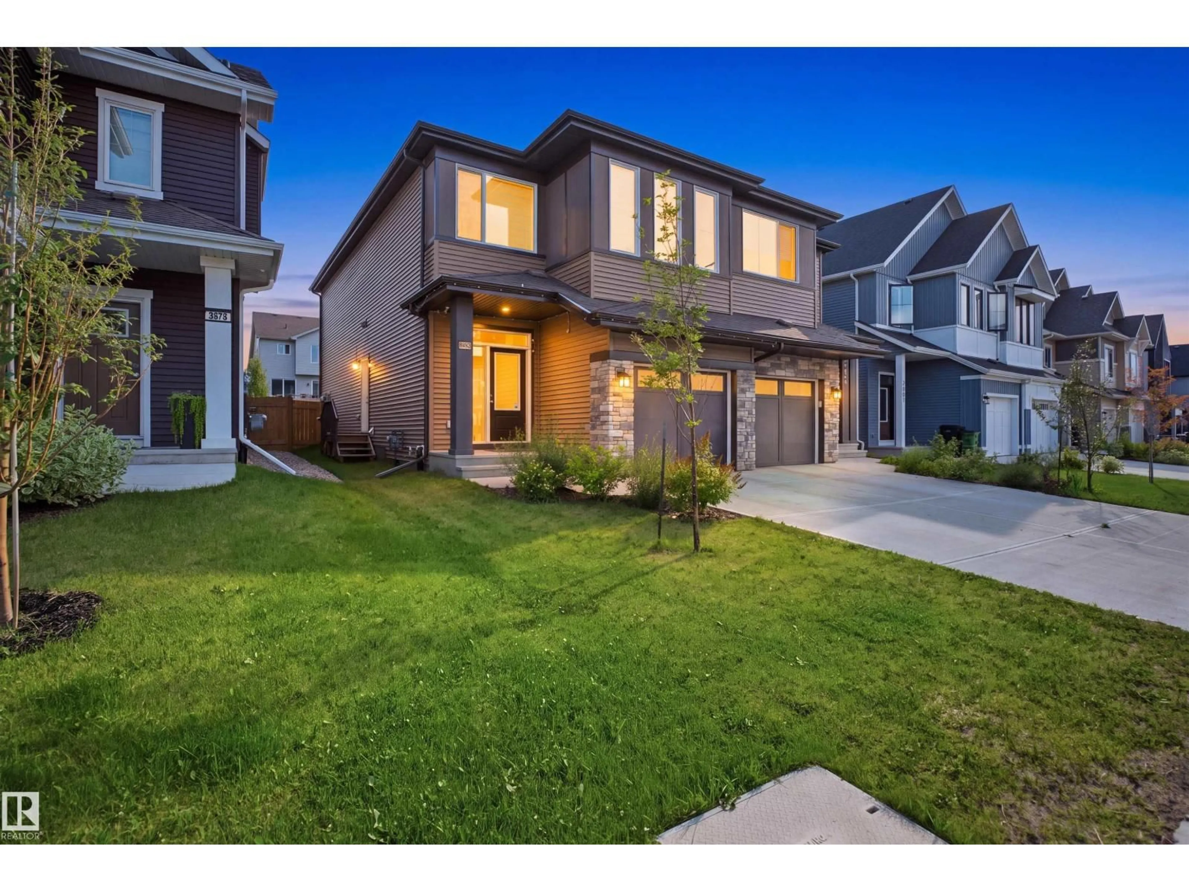 Home with brick exterior material, street for 3877 CHRUSTAWKA PL, Edmonton Alberta T6W5B2
