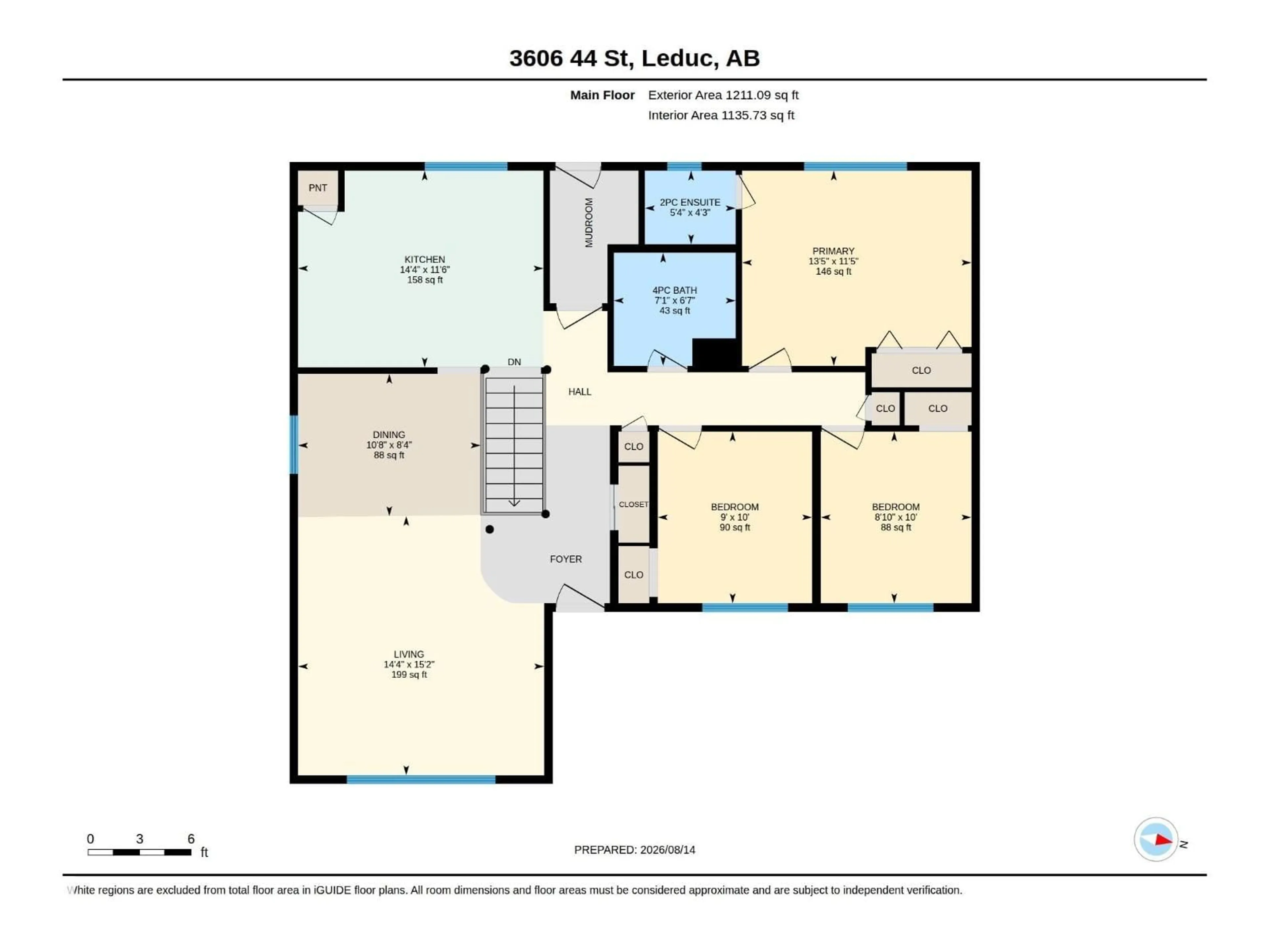 Floor plan for 3606 44 ST, Leduc Alberta T9E6A1