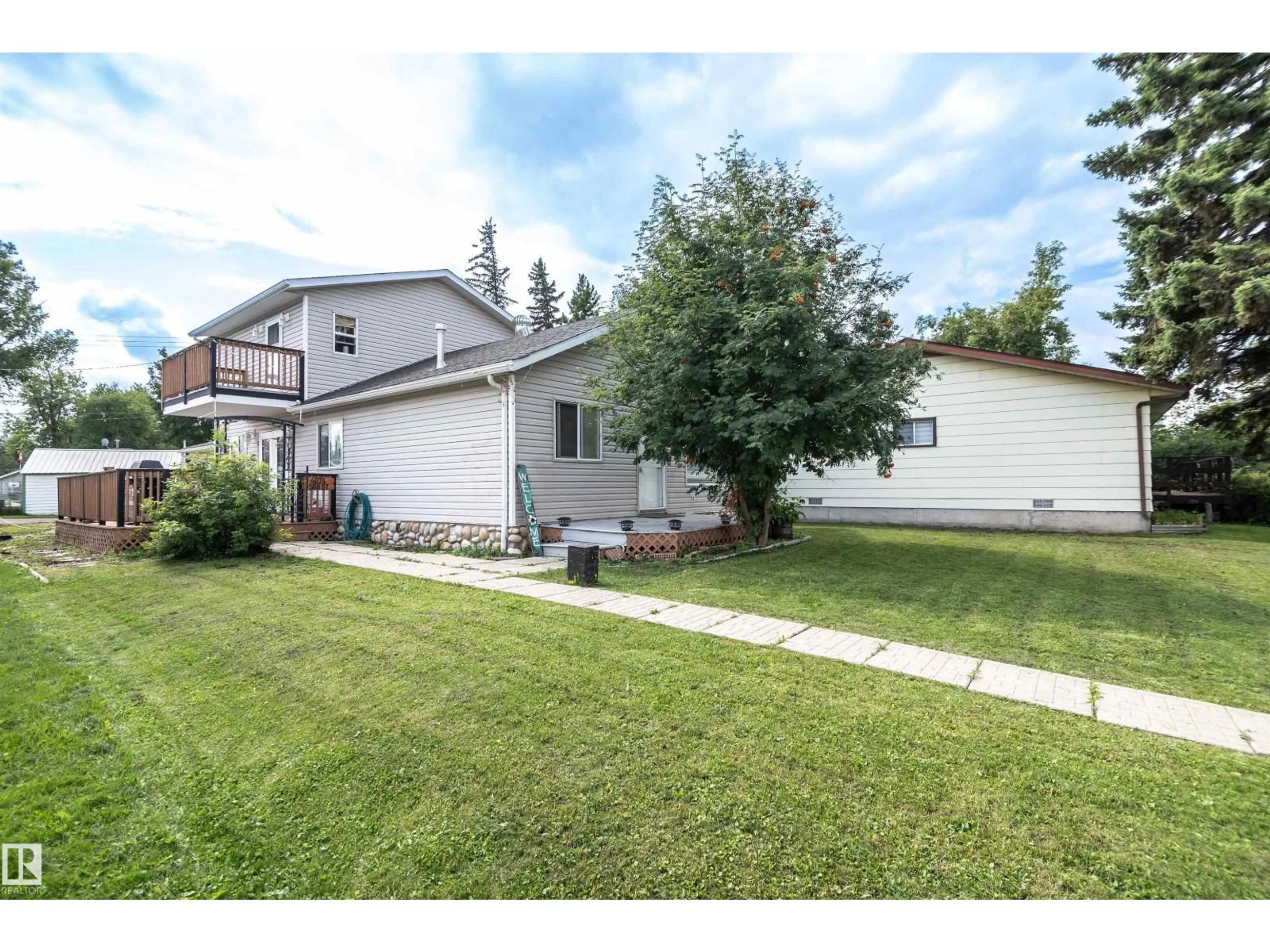 A pic from outside/outdoor area/front of a property/back of a property/a pic from drone, street for 4824 50A ST, Rural Lac Ste. Anne County Alberta T0E0A0